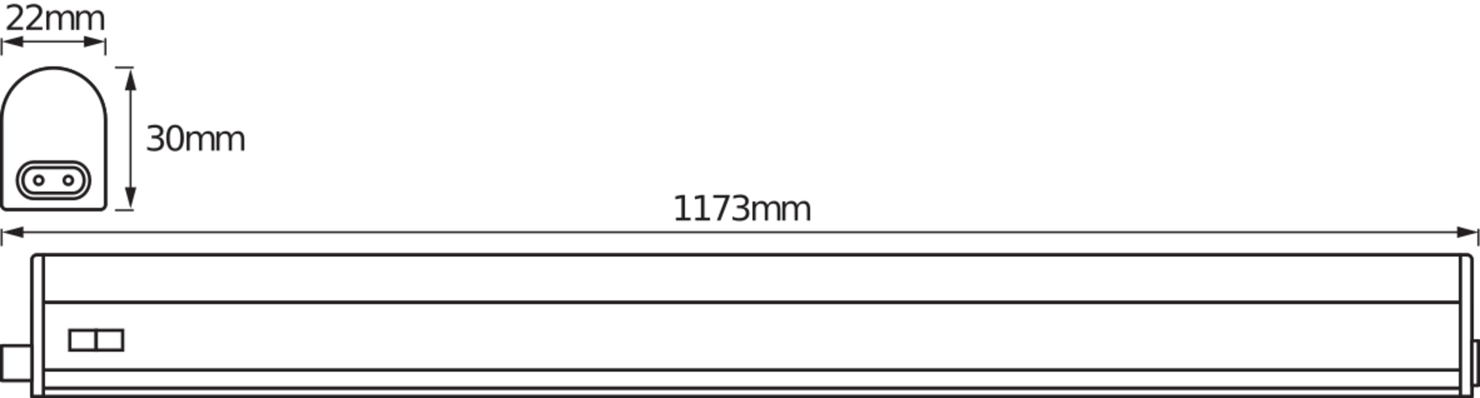 Osram Lichtleiste "LED Switch Batten", 1200 mm, 14W, 3000K