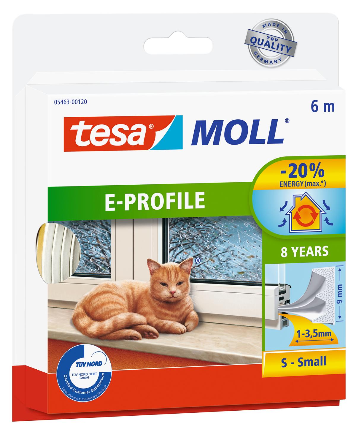 tesamoll_054630012000_LI401_left_pa tesa E-Profil tesamoll, weiß