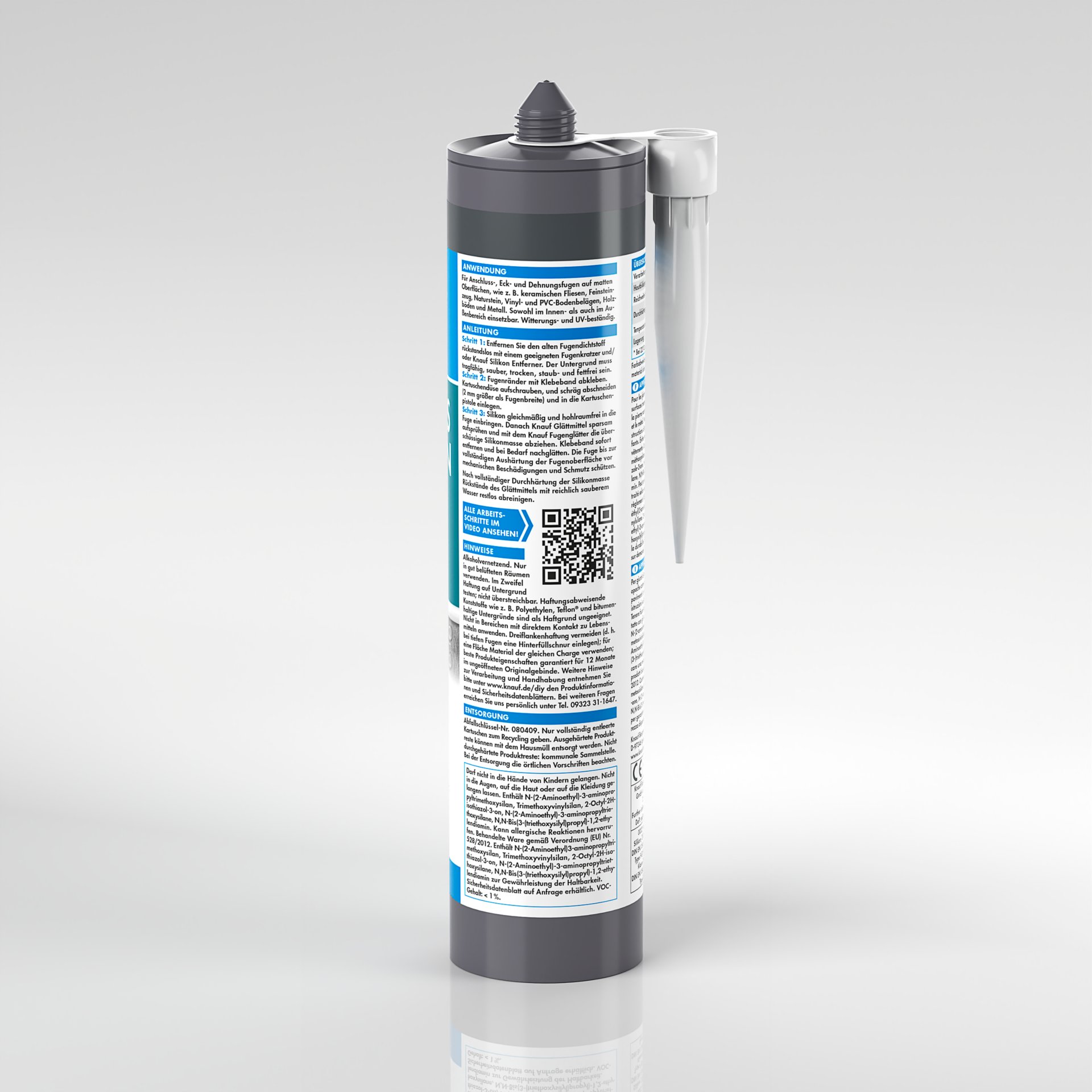 Knauf mattes silikon, anthrazit, 300 ml Knauf mattes silikon, anthrazit, 300 ml