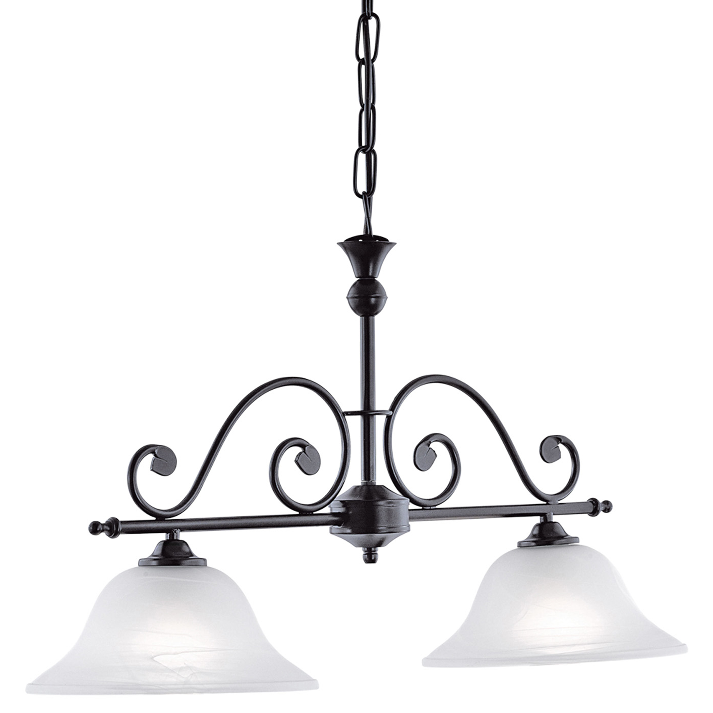 EGLO HÄNGELEUCHTE 2XE27 MURCIA SCHWARZ/ALABASTER