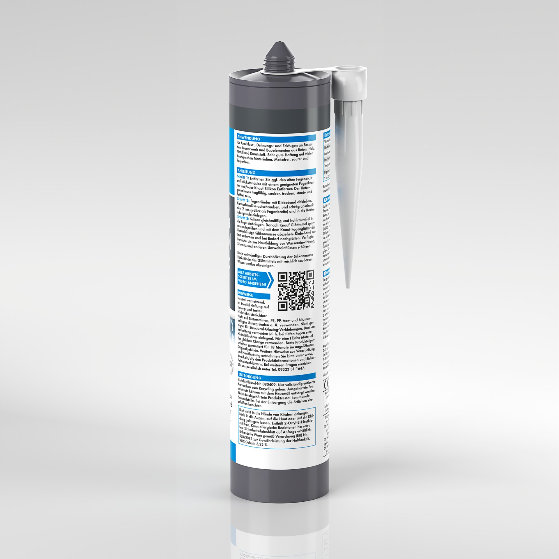 Knauf bau & allwetter silikon, antharzit, 300 ml Knauf bau & allwetter silikon, antharzit, 300 ml