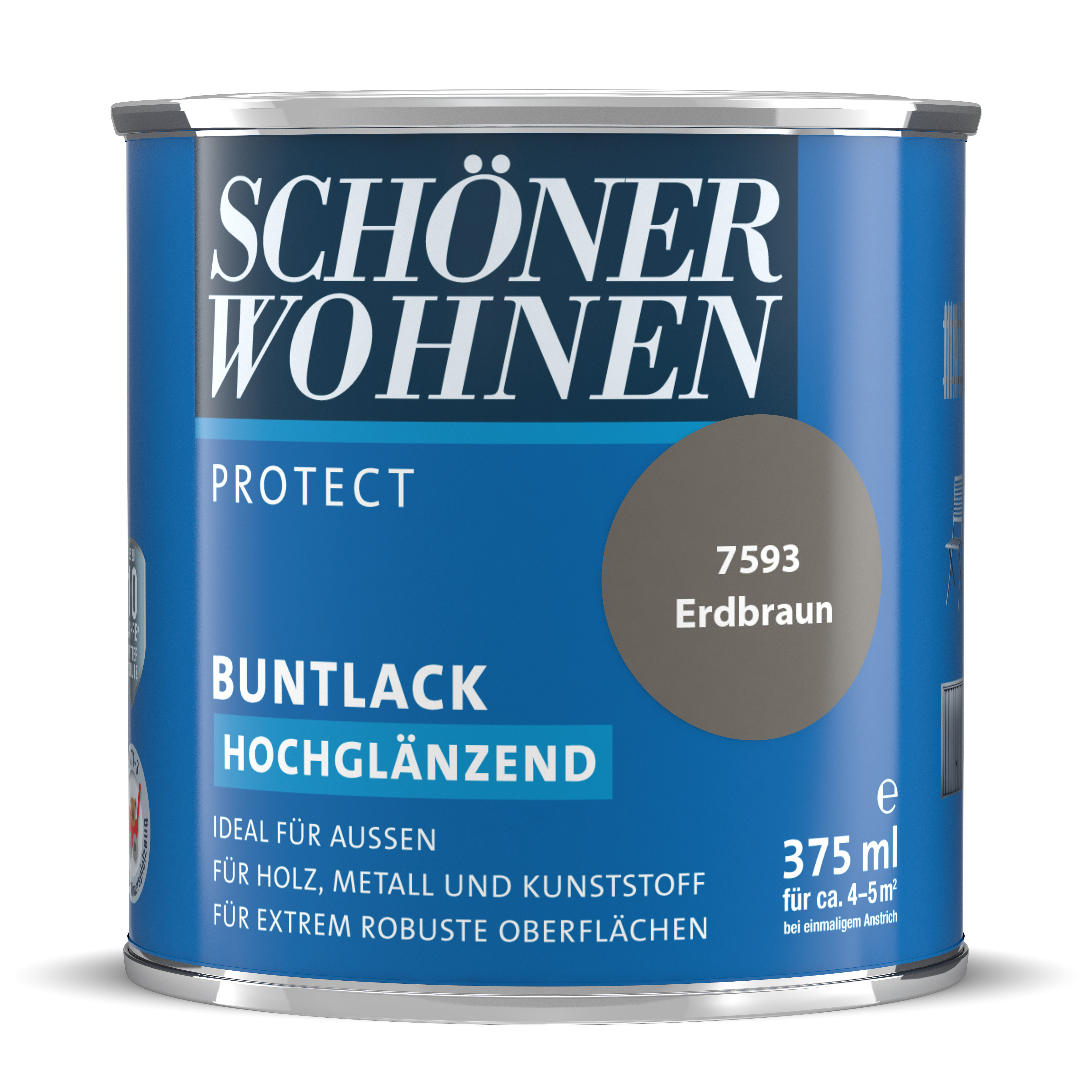 SW_2434-0375-7593 Schöner Wohnen Protect Buntlack, hochglänzend, erbraun