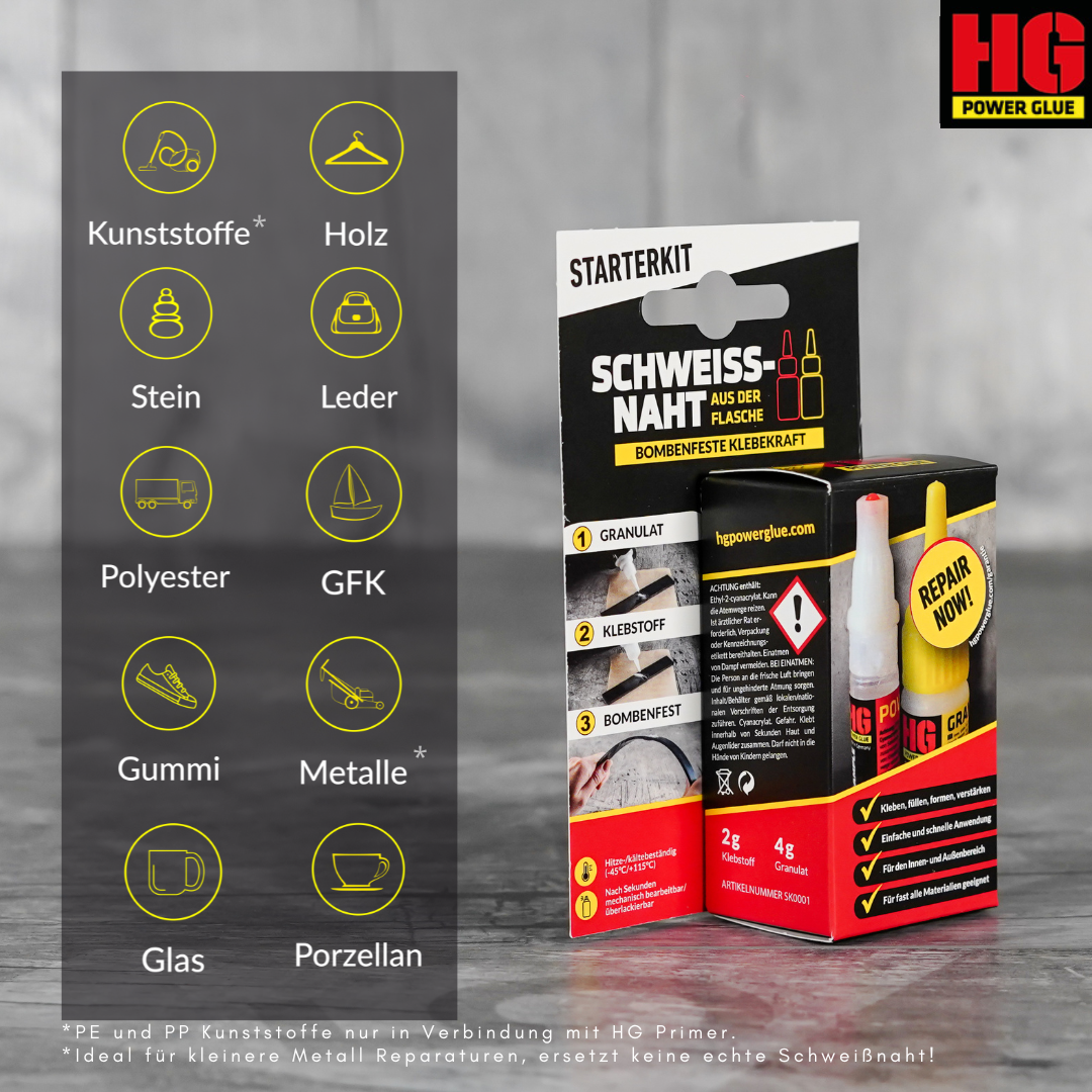 HG Power Glue Starterkit, 2/4 g HG Power Glue Starterkit, 2/4 g