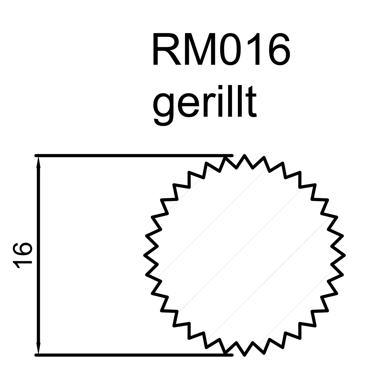 Neuhofer Riffelstab, 1,6 cm
