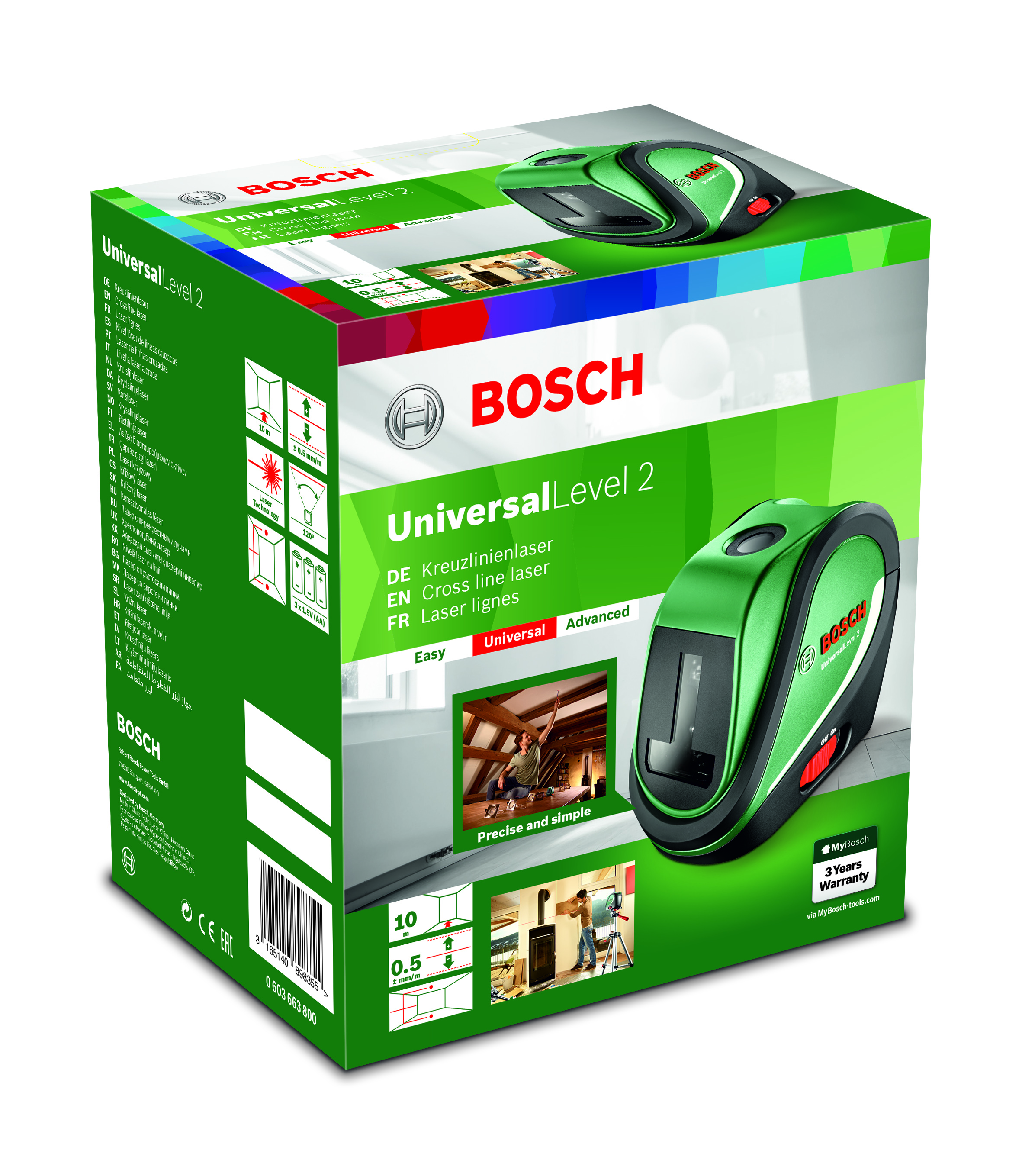 Bosch Kreuzlinien-Laser UniversalLevel 2 - Set