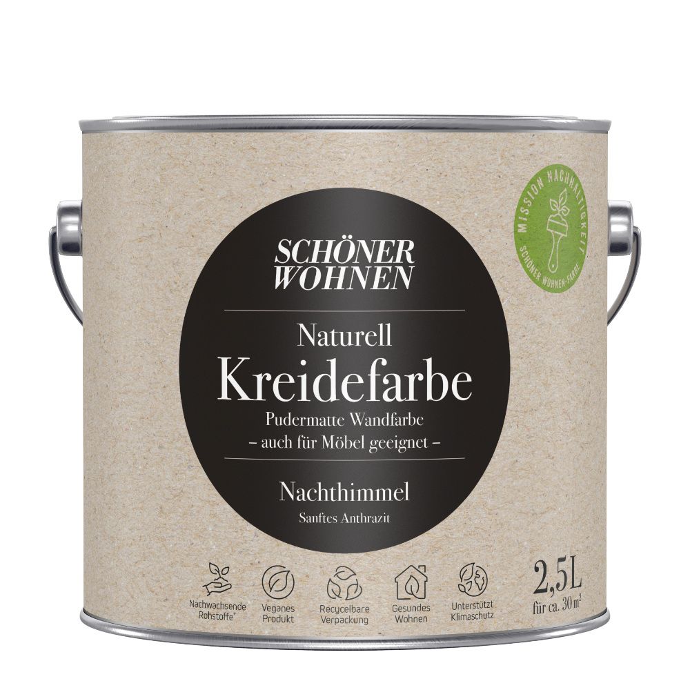 Schöner Wohnen Naturell Kreidefarbe, nachthimmel, 2,5L Schöner Wohnen Naturell Kreidefarbe, nachthimmel, 2,5L
