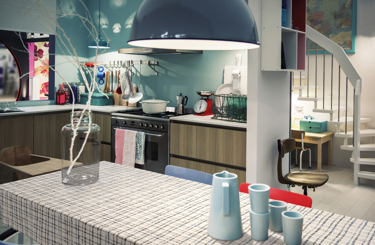 d-c-fix Tischdecke Bergamo Latania, dunkelblau, 138 cm (Meterware) d-c-fix Tischdecke Bergamo Latania, dunkelblau, 138 cm (Meterware)