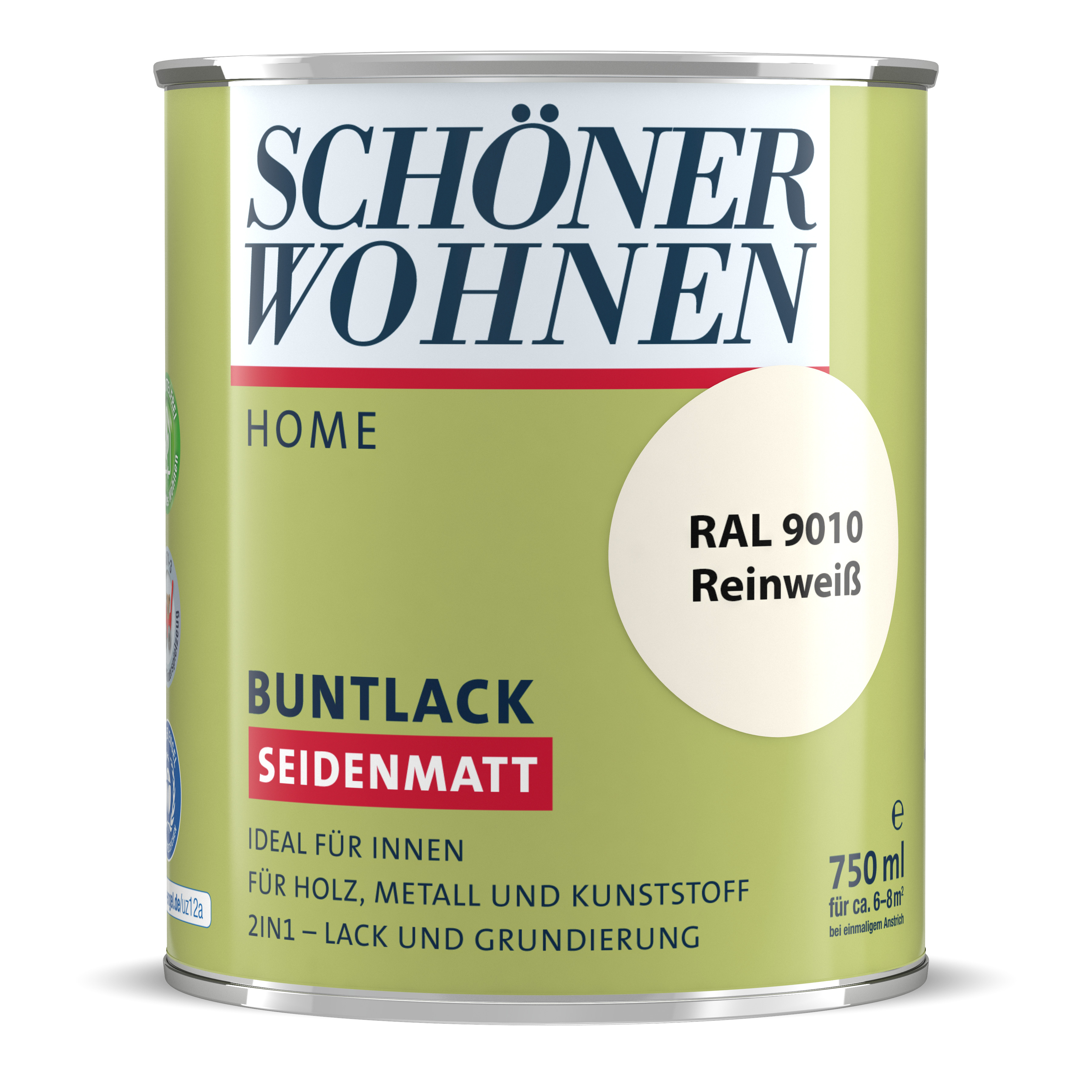 SW_2449-0750-9010 Schöner Wohnen Home Buntlack, seidenmatt, reinweiß
