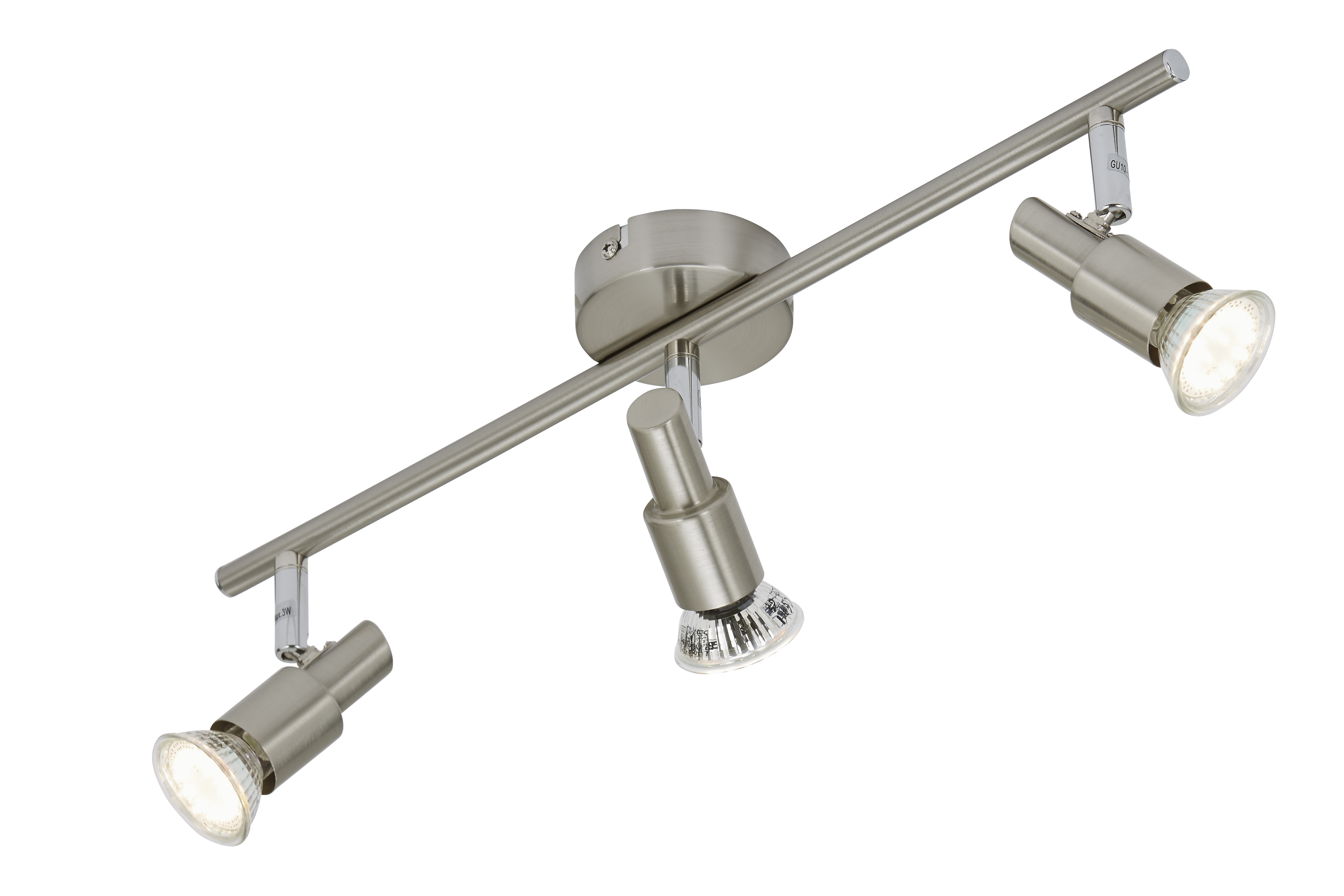 701952-1 BRILONER SCHIENE 3X3W MATT-NICKEL