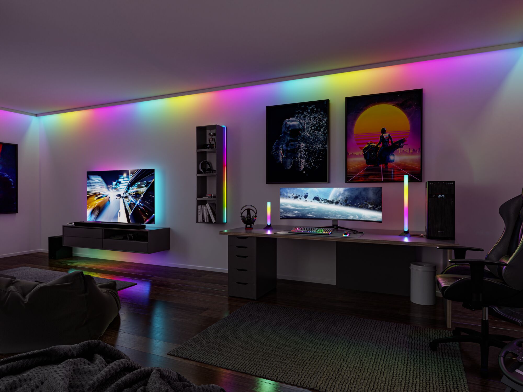 Paulmann EntertainLED Strip Set 3 m, IP20, 5W, 12V DC, schwarz