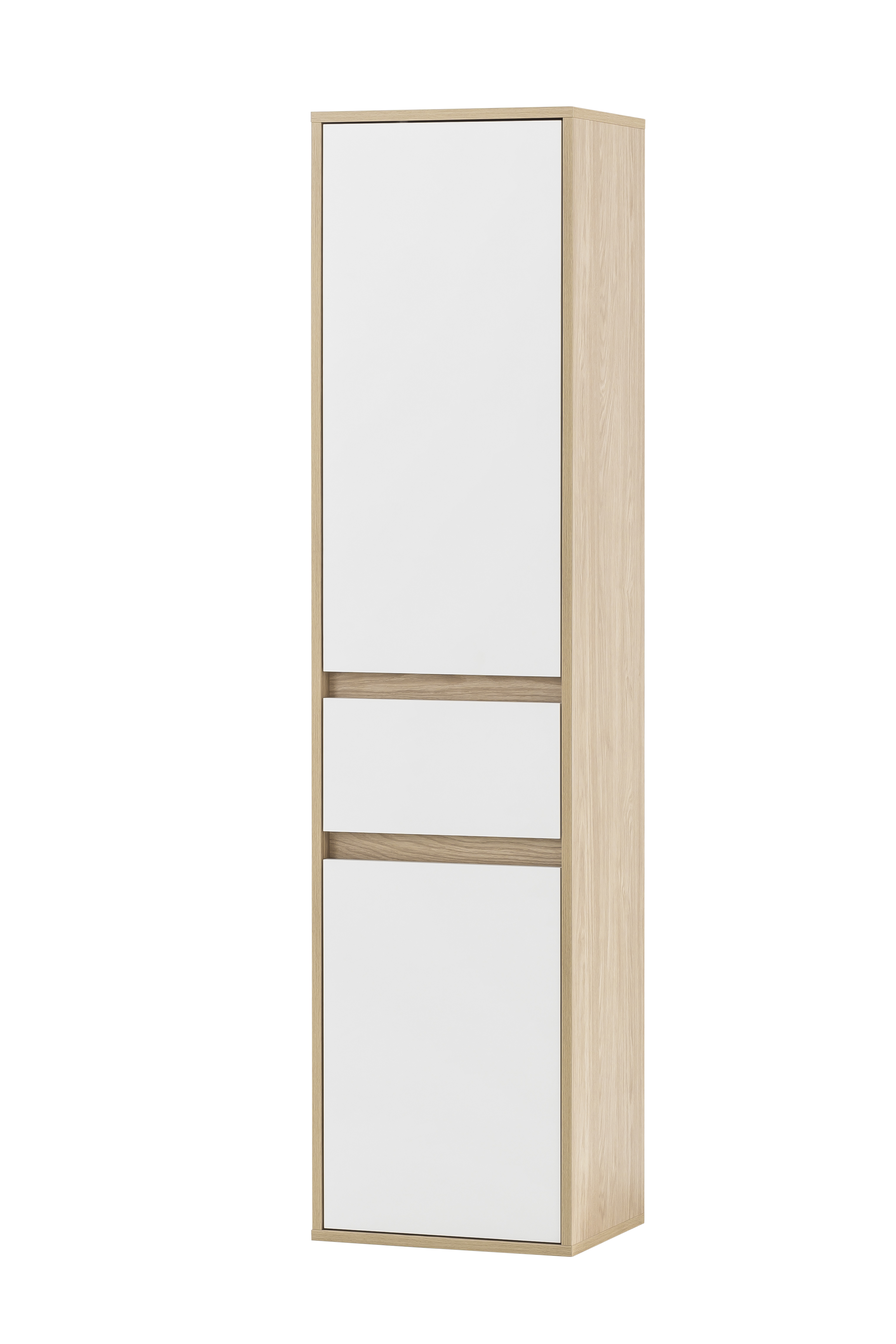 W. Schildmeyer Hochschrank Mali 400, 2T/1SK, eiche hell/mattweiß
