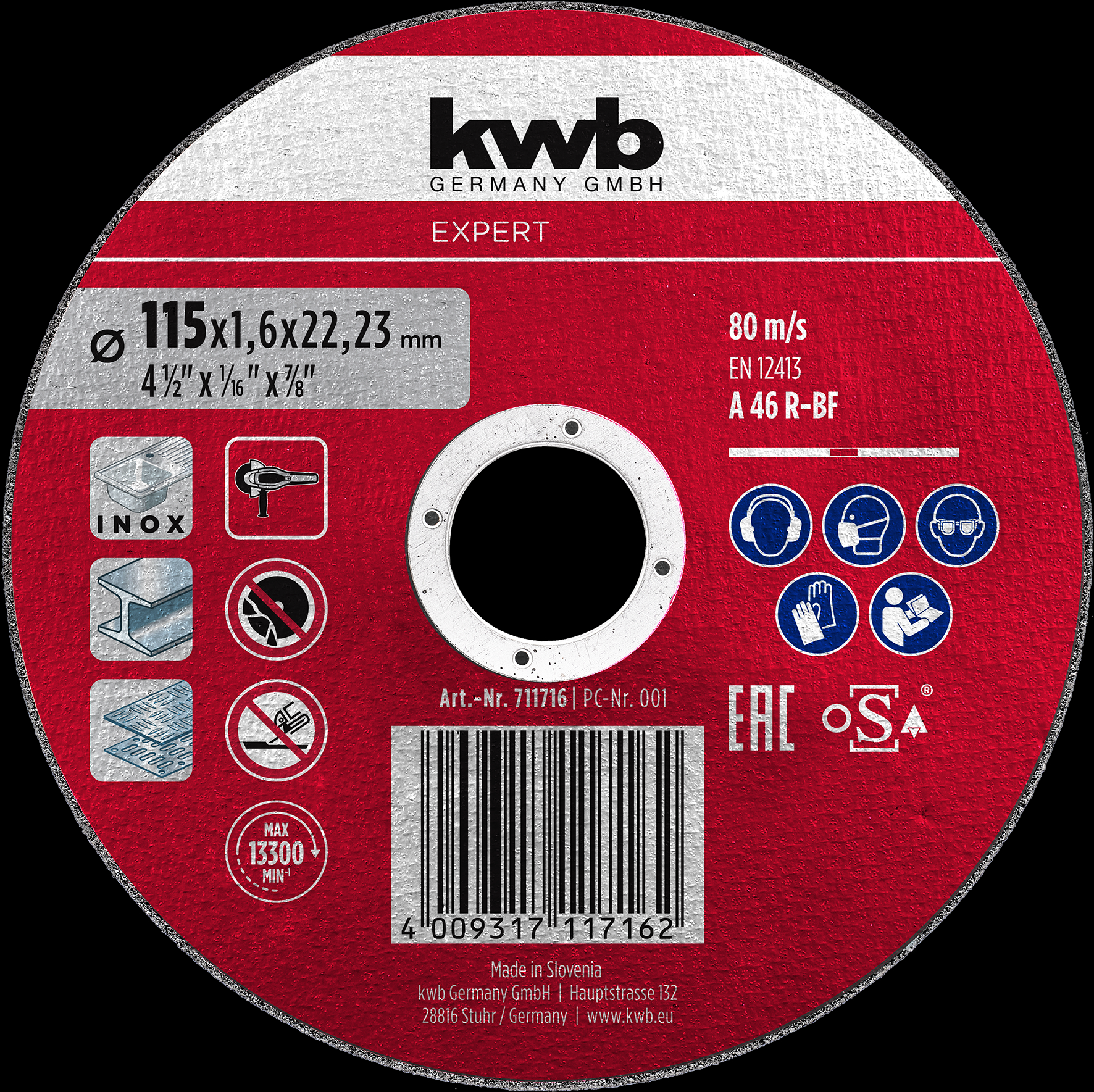 kwb Expert Trennscheibe, 115 x 1,6 mm kwb Expert Trennscheibe, 115 x 1,6 mm