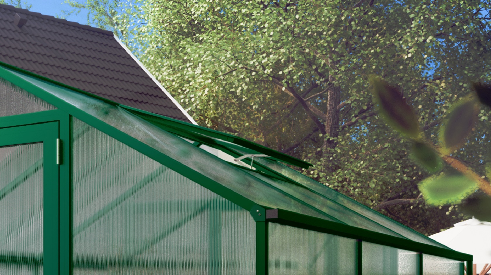 KGT zus. Dachfenster inkl. autom. Fensterh., moosgrün