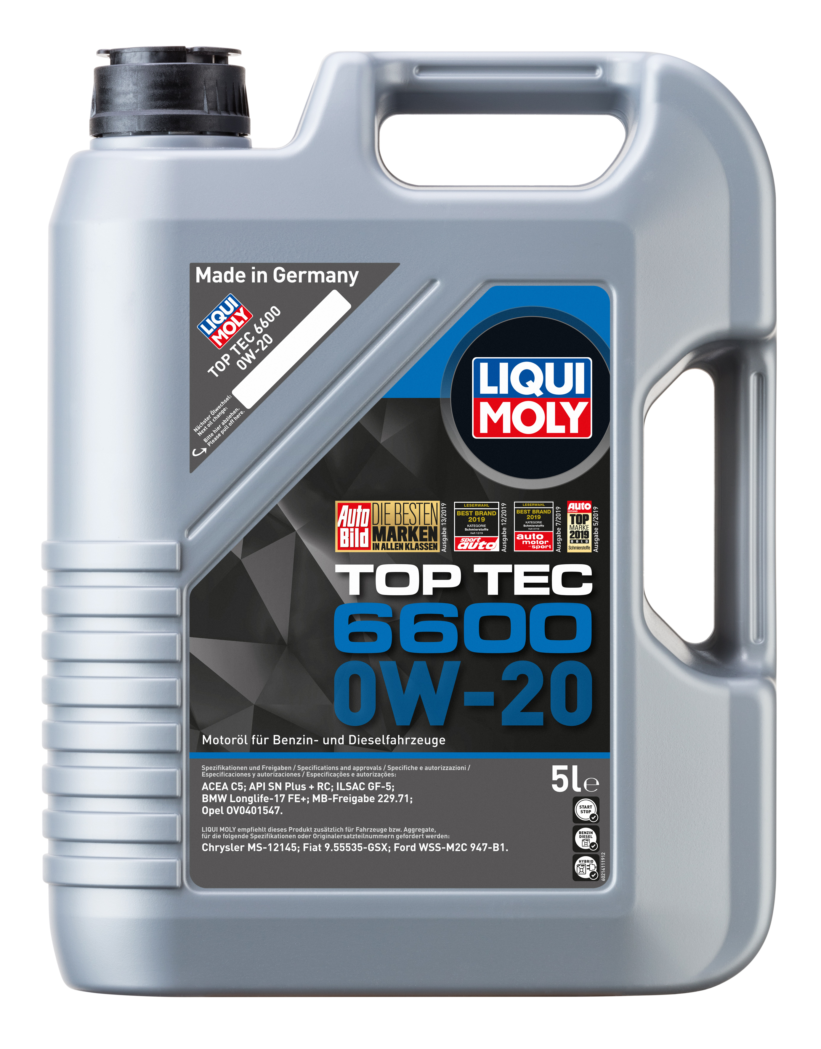 LIQUI MOLY TOP TEC 6600 0W-20 5L