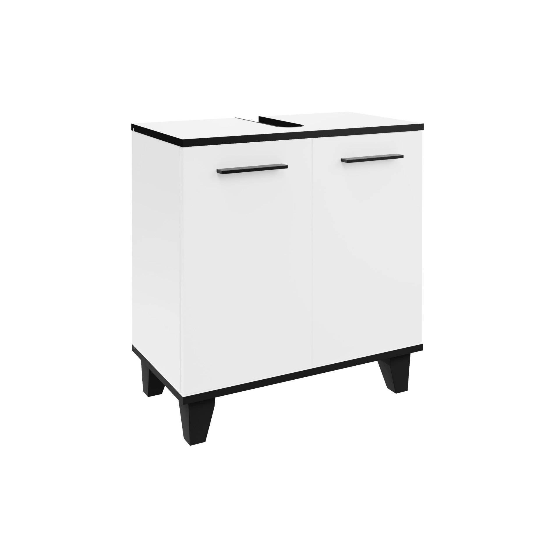 Fackelmann TE-A Beckenunterschrank, 602 x 632 x 320 mm, Weiß