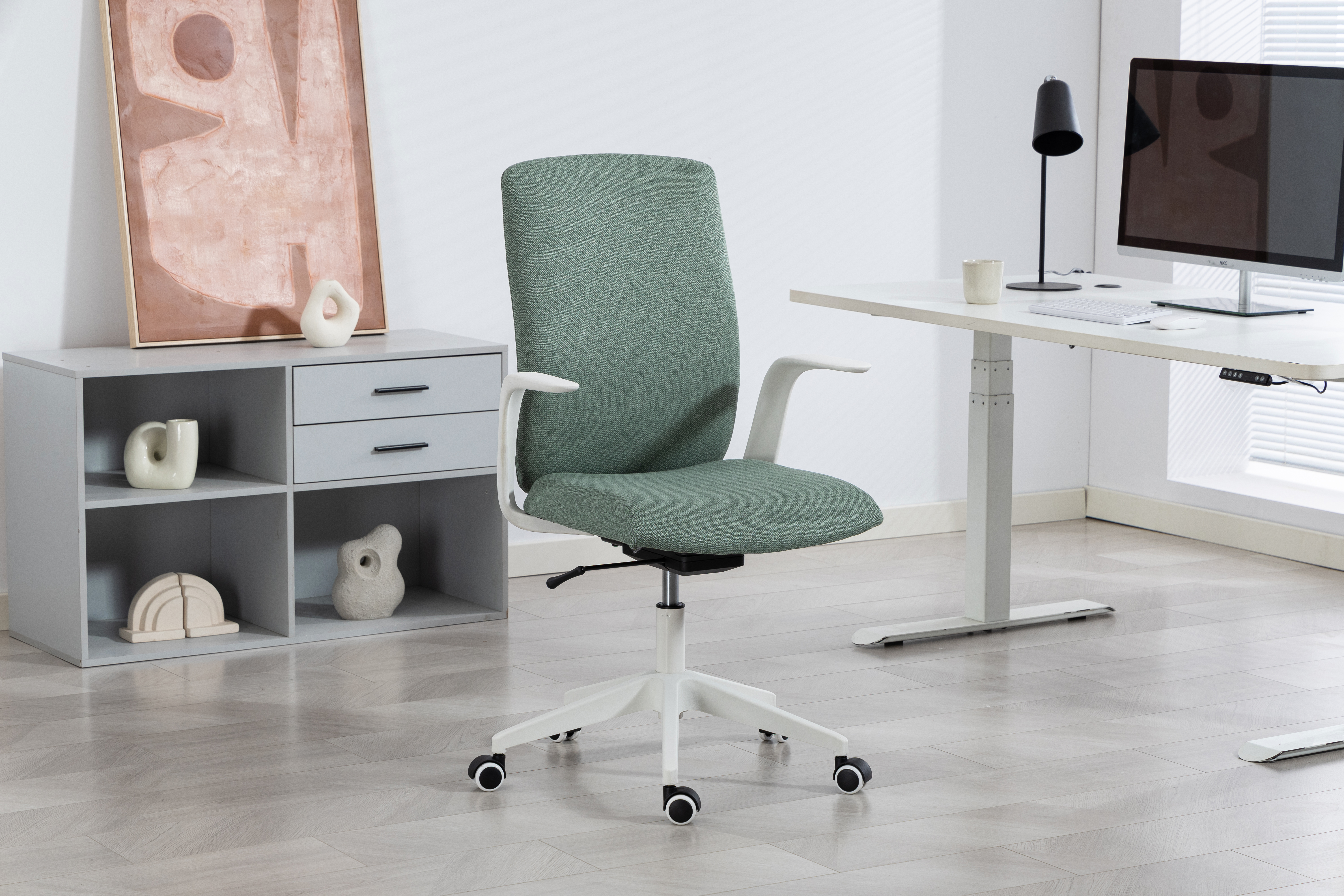 Duo Collection Drehstuhl Floris, grün/weiß