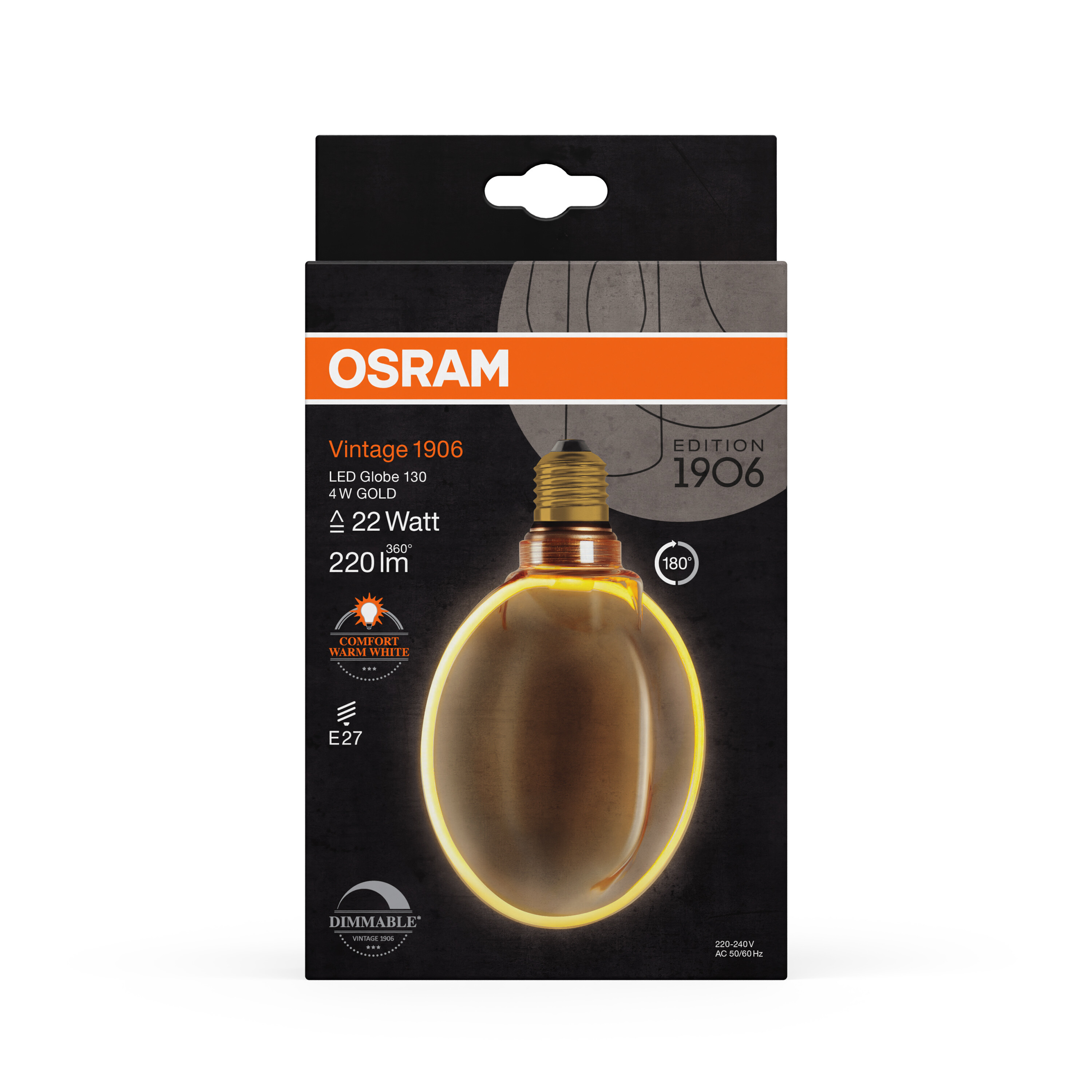 Osram Vintage 1906 LED Lampe O-Form, warmweiß