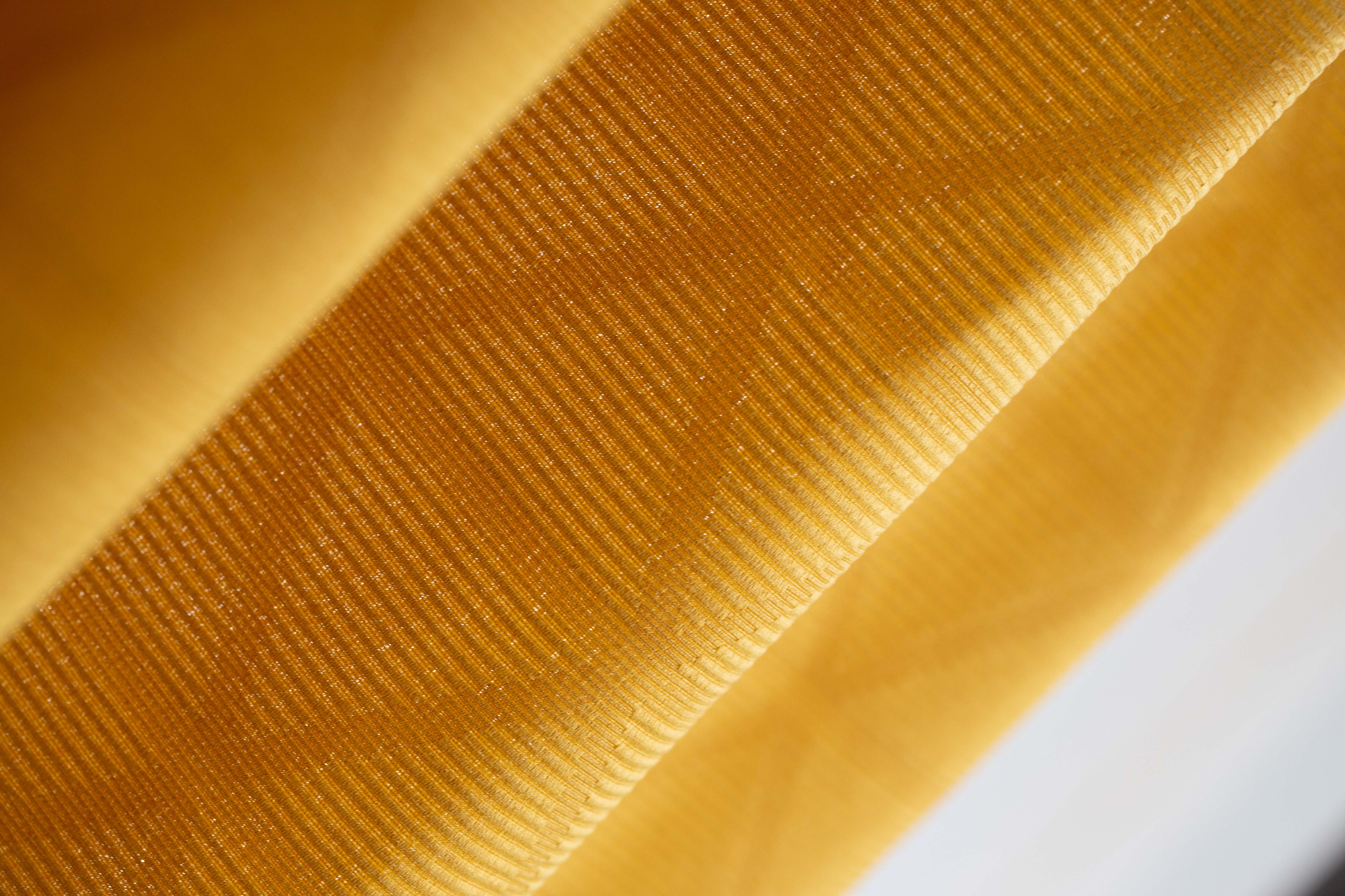 Elbersdrucke Jacquard-Vorhang Sunny 02, Gelb-Curry, 140 x 255 cm