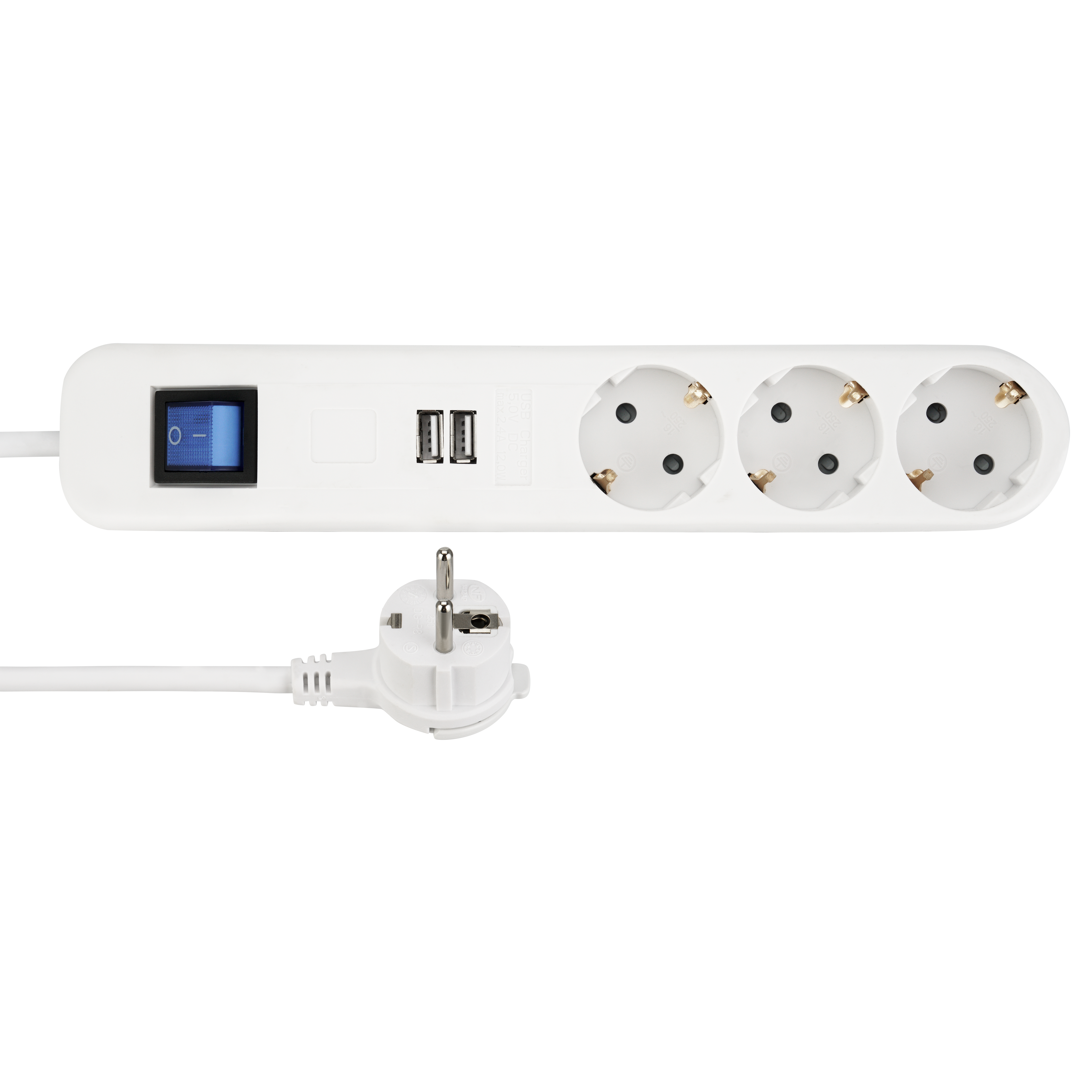Steckdosenleiste ICE 3-fach USB, 1,4m