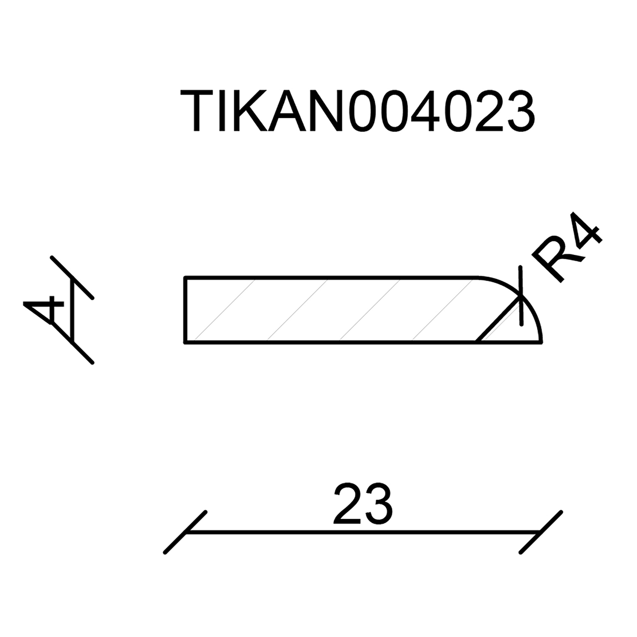 544142-Querschnitt Neuhofer Tischkantleiste, Fichte/Kiefer astrein roh