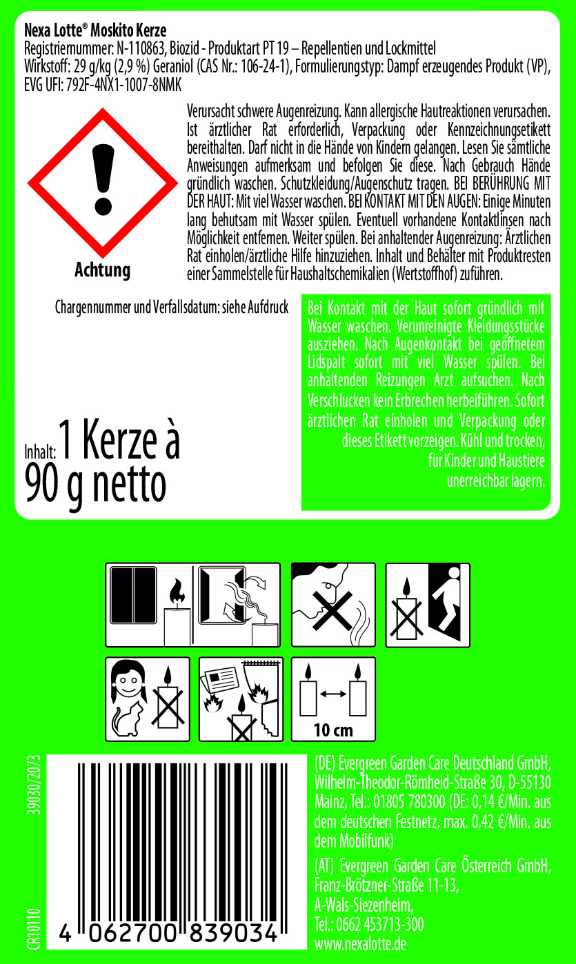 Nexa Lotte Moskito Kerze, 1 Stück Nexa Lotte Moskito Kerze, 1 Stück