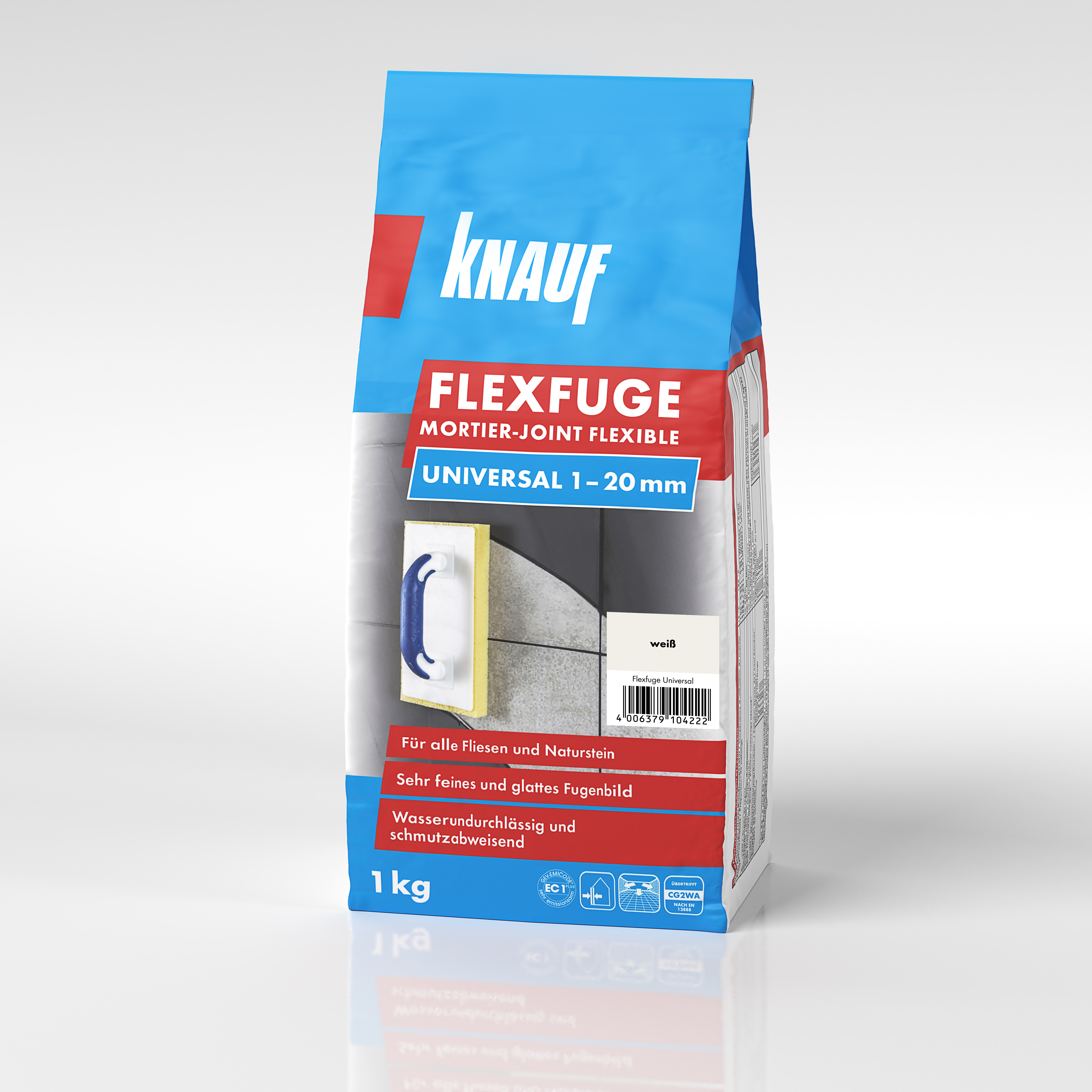Knauf Flexfuge Univ. weiß, 1 kg D/F/NL/I Knauf Flexfuge Univ. weiß, 1 kg D/F/NL/I
