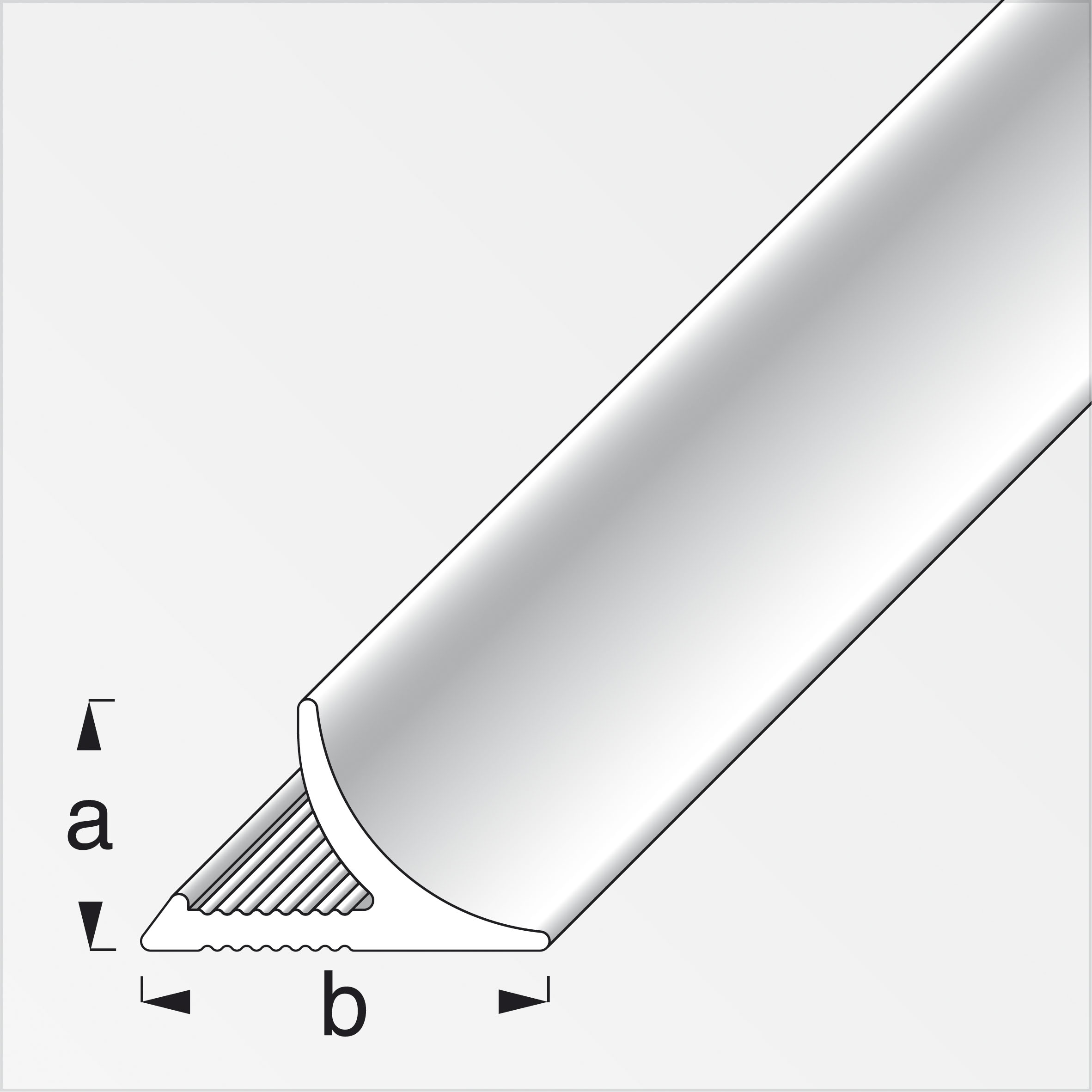 Alfer Randfugenabdeck-Profil 12 mm, silber