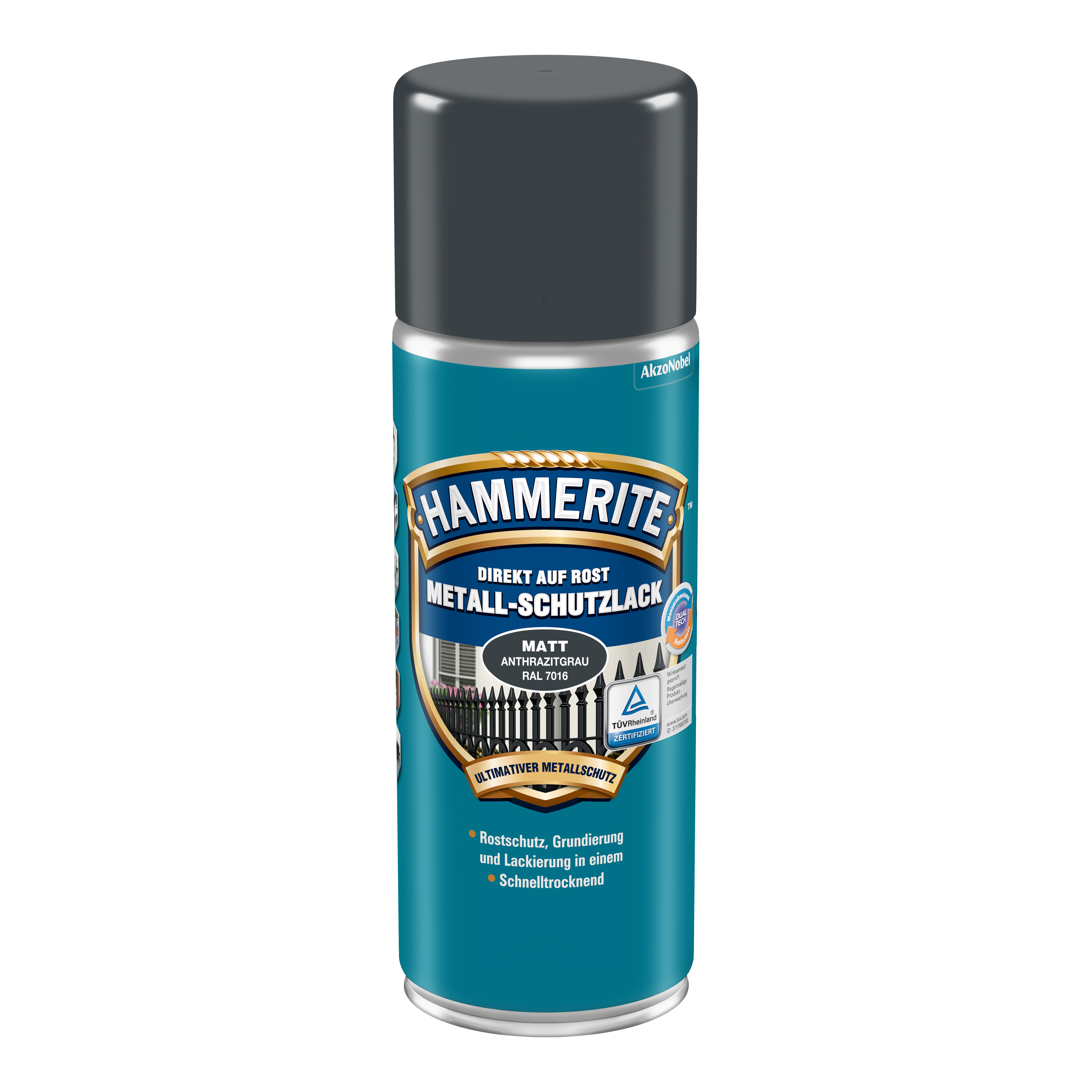 Hammerite Metall Schutzlack Spray, matt anthrazit, 400 ml Hammerite Metall Schutzlack Spray, matt anthrazit, 400 ml