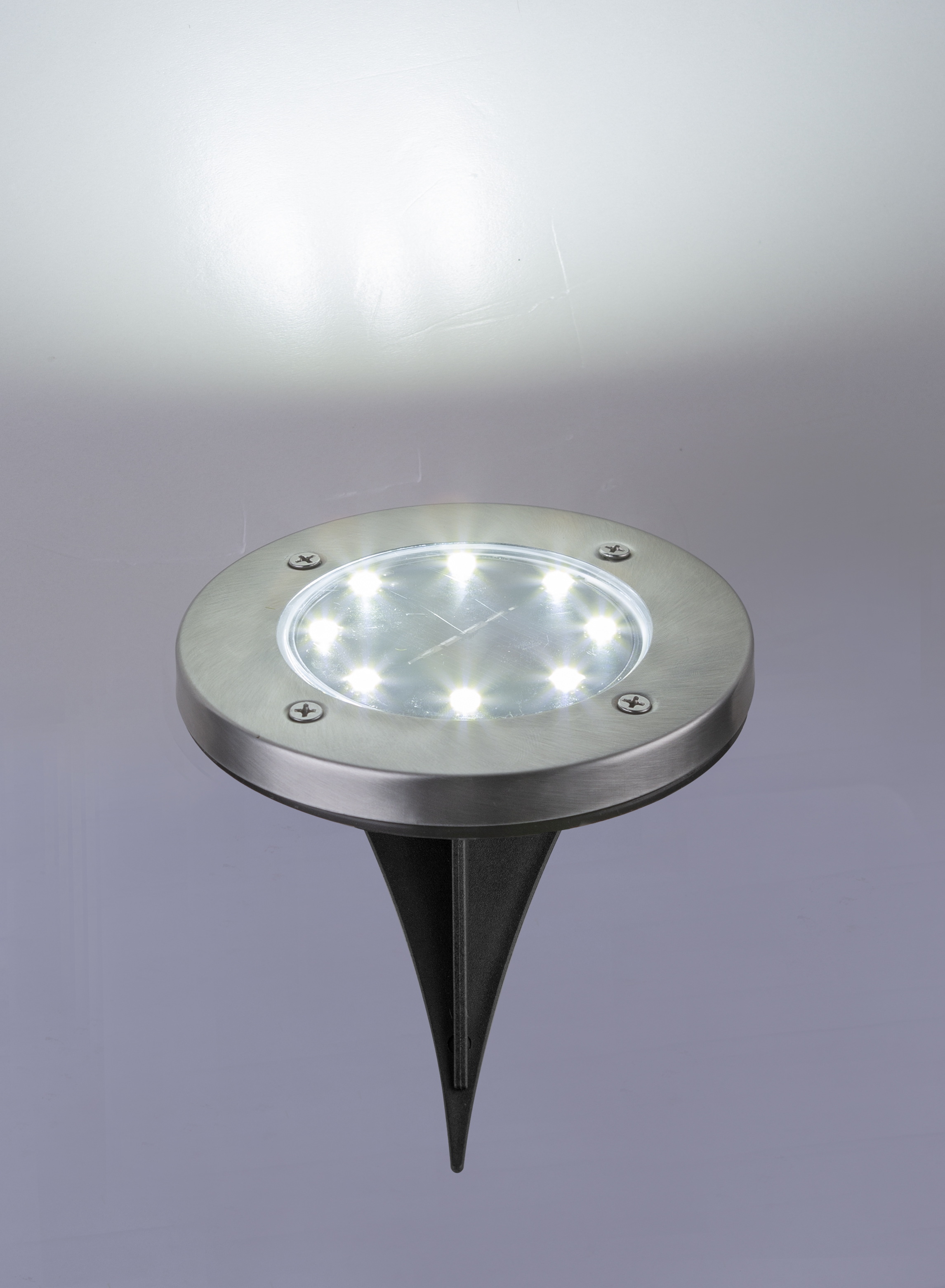 Globo Solarleuchte Edelstahl, 8xLED