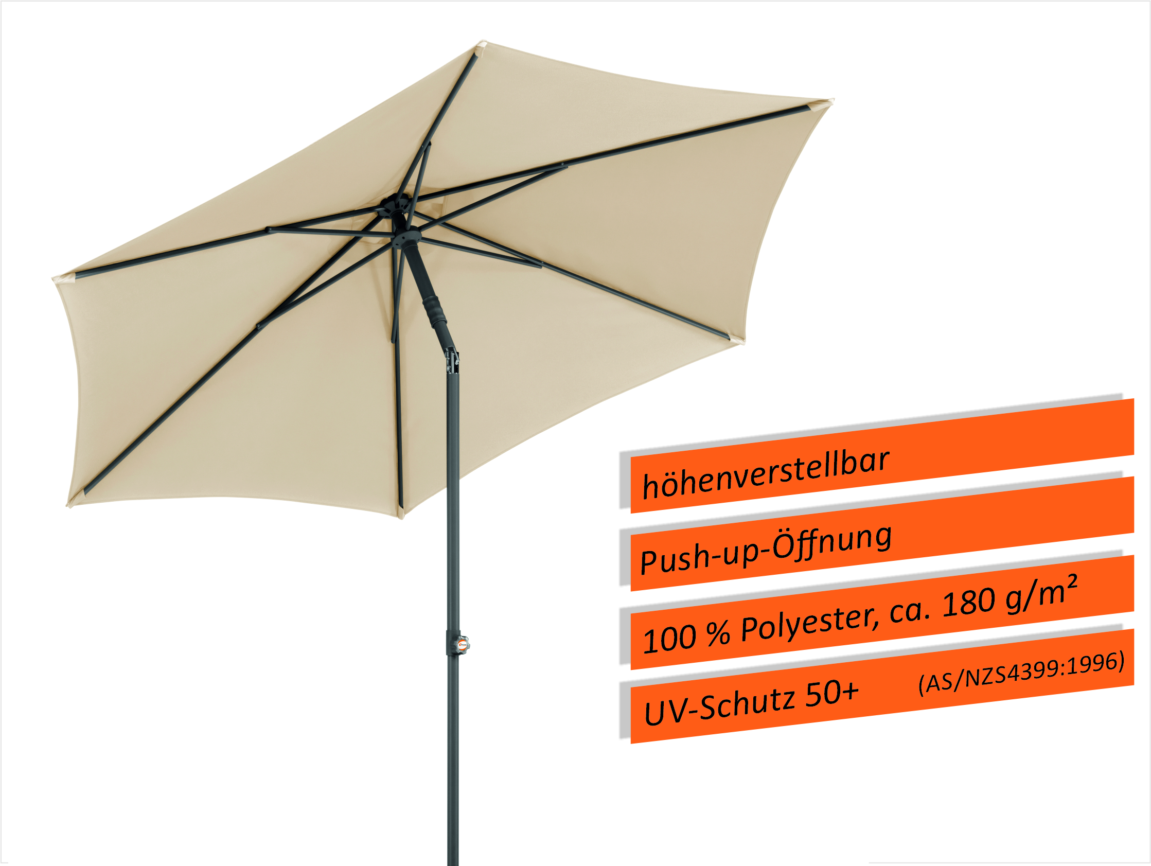 550057_2 Schneider Schirm Sevilla 270/6 Natur
