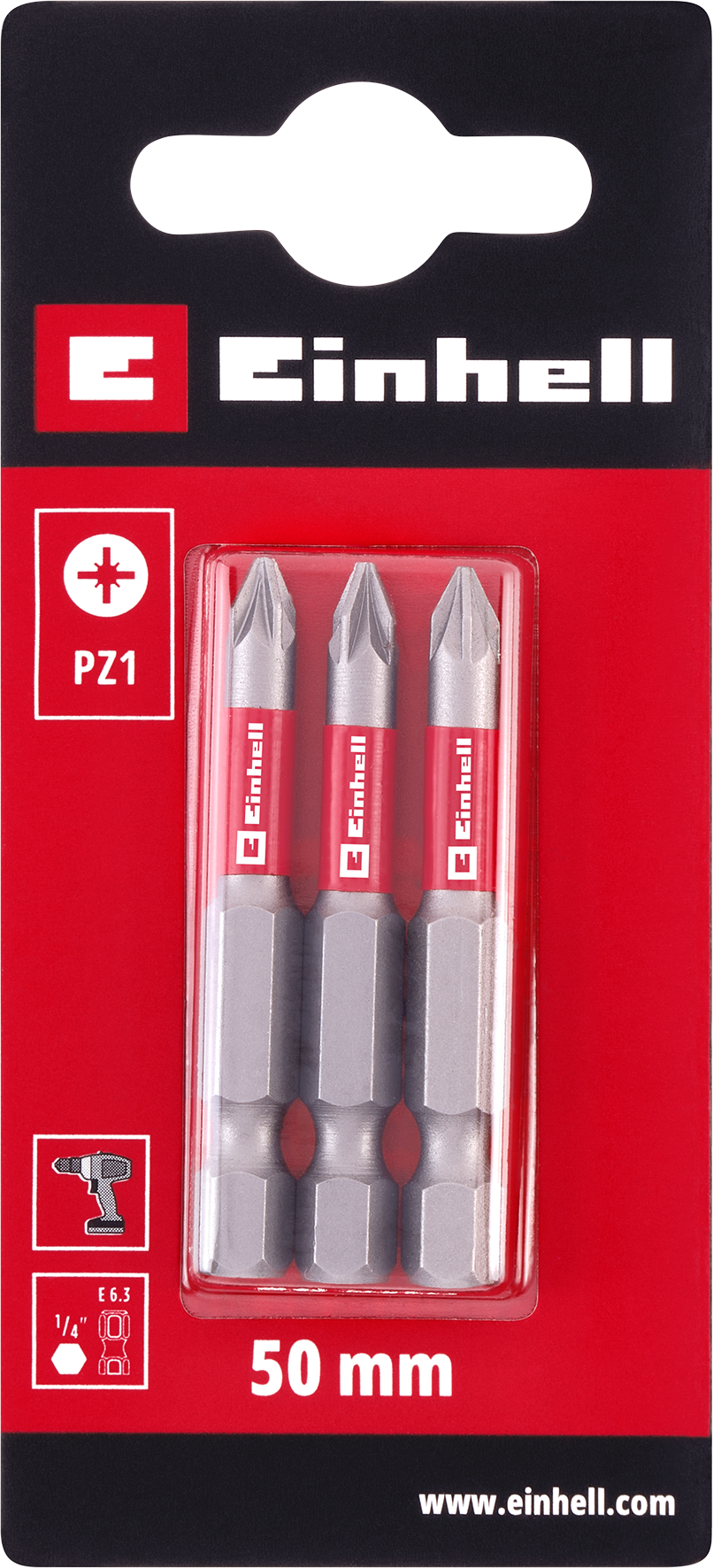 Einhell Standard-Bits, 50 mm, PZ1