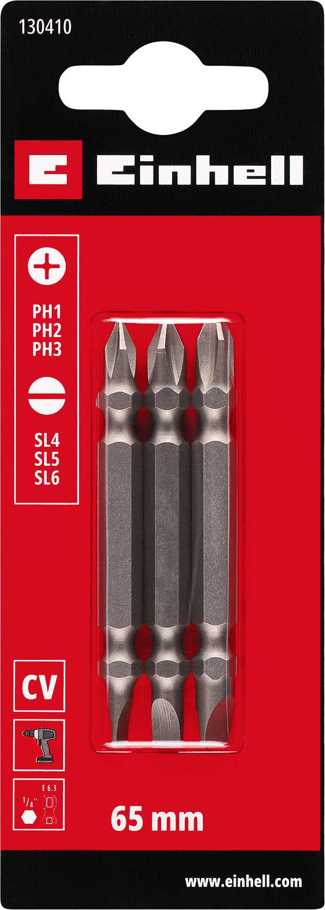 Einhell Doppel-Bit-Set, 65 mm, PH/Slot Einhell Doppel-Bit-Set, 65 mm, PH/Slot