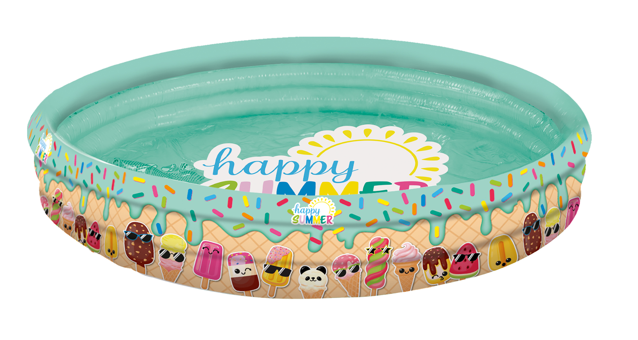 Happy People Happy Summer" 3-Ring-Pool, 100 cm