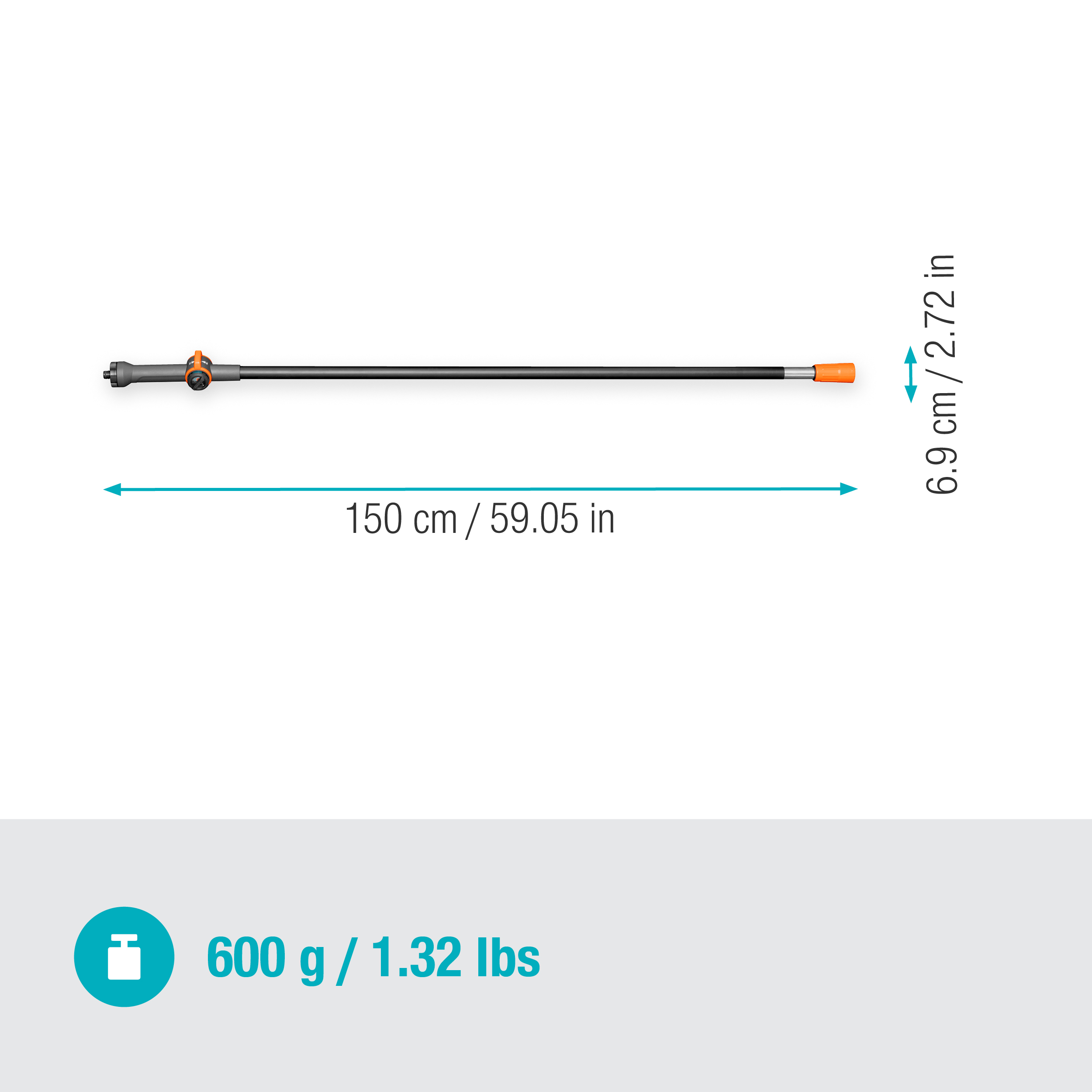 Gardena Cleansystem Stiel M, 150 cm Gardena Cleansystem Stiel M, 150 cm