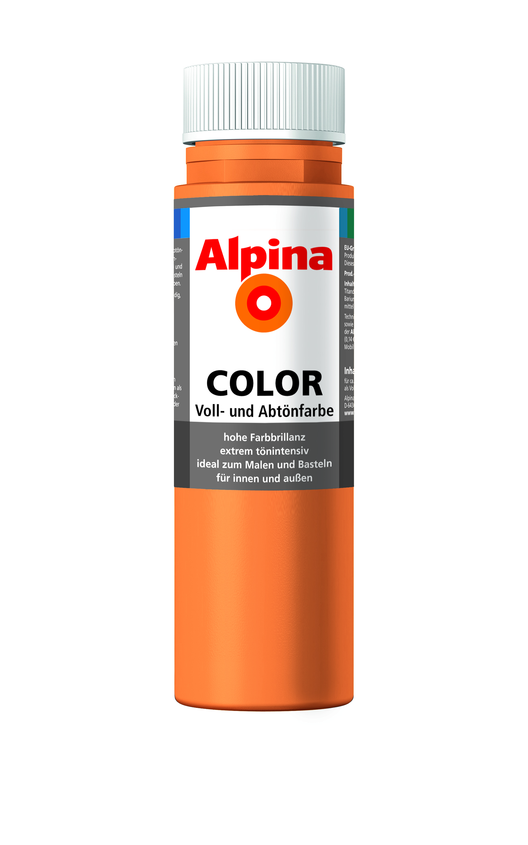 4001244707225_Alpina_Color_250ml_FreshOrange Alpina Color Voll- und Abtönfarbe Fresh Orange, 250ml
