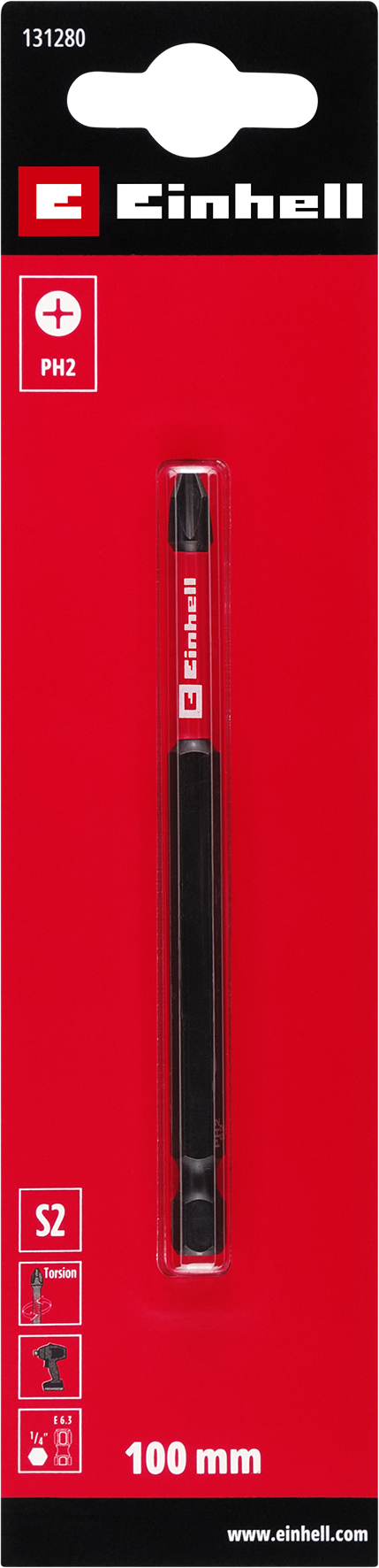 Einhell Impact-Bit Torsion, 100 mm, PH2 S2 Einhell Impact-Bit Torsion, 100 mm, PH2 S2