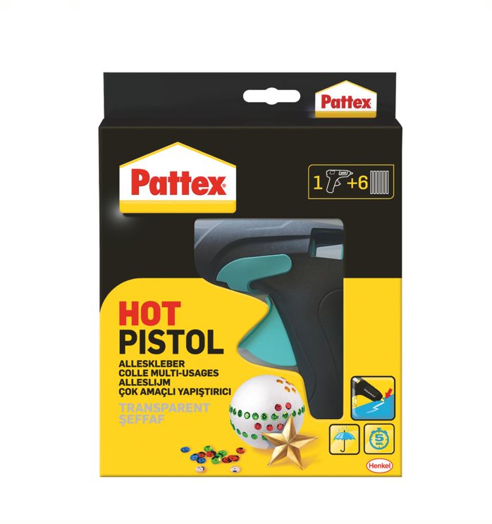 Pattex Hot Pistol Starter-Set, 1 Pistole + 6 Sticks