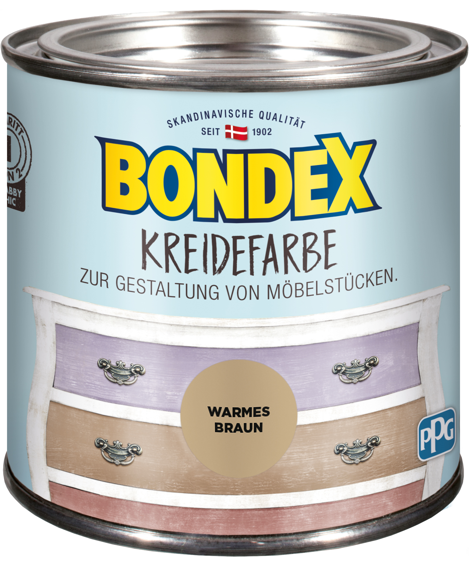 Bondex Kreidefarbe Warmes Braun, 0,5L