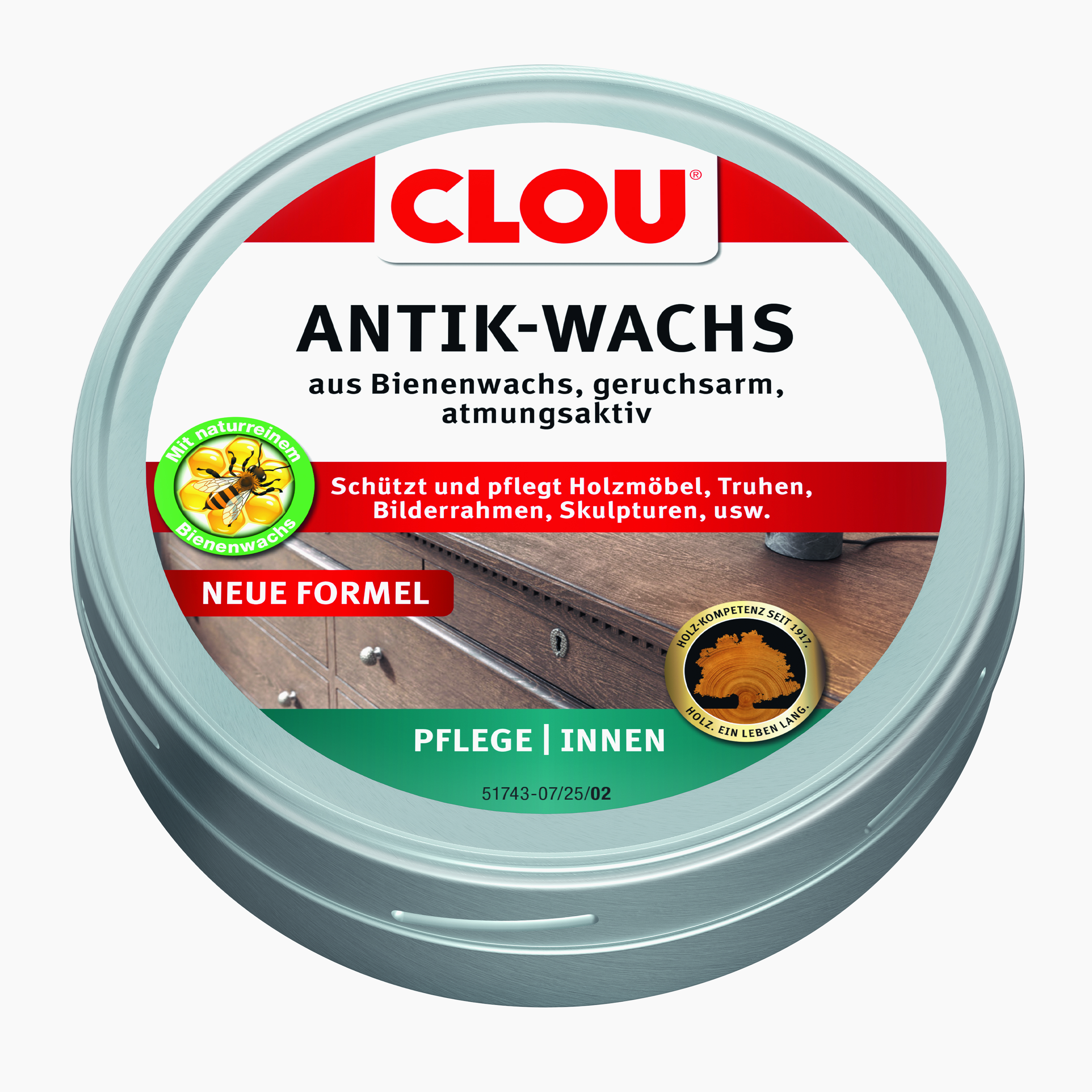Clou Antik-Wachs Fest Natur, 200 ml