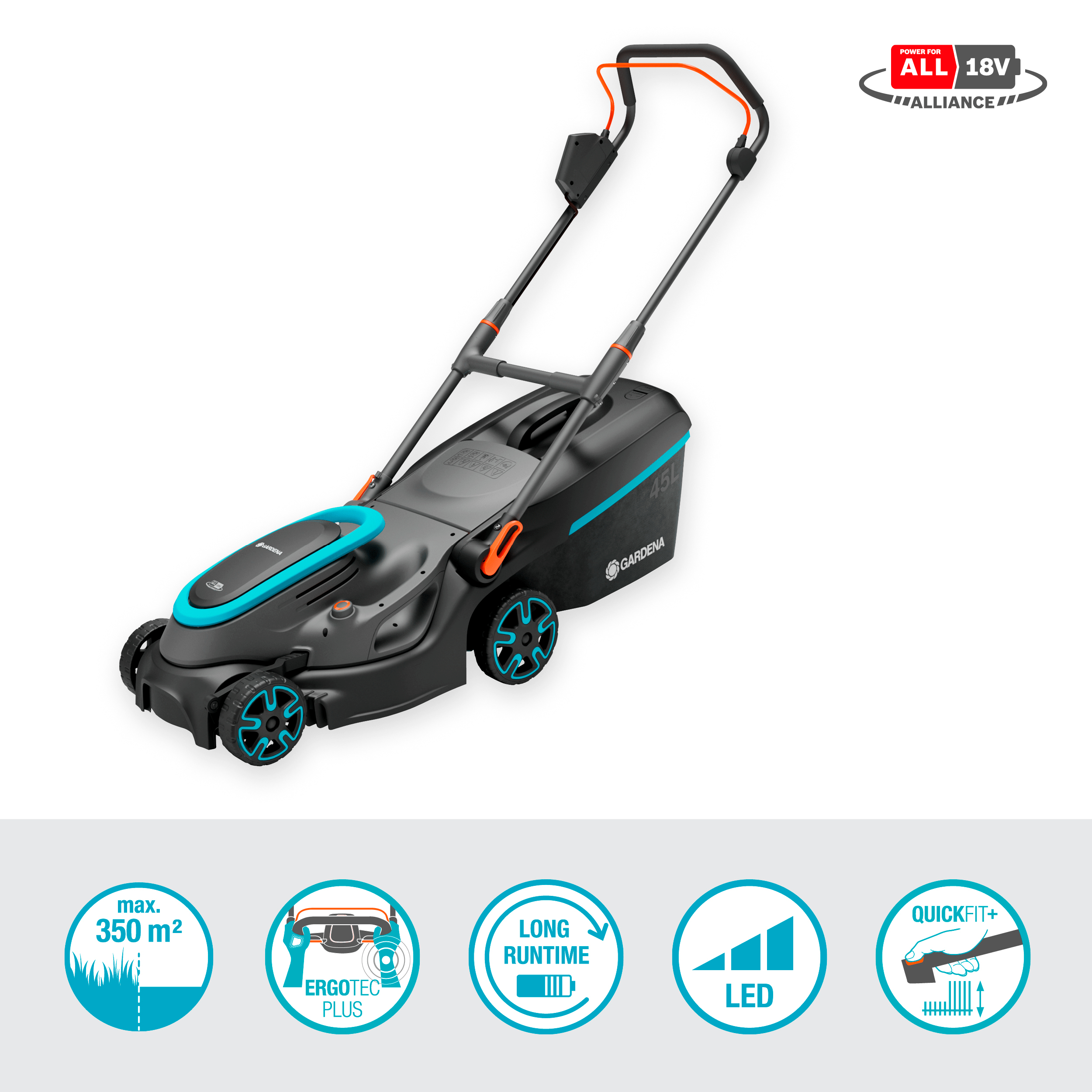 Gardena Akku-Rasenmäher PowerMax 37/36V P4A Ready-To-Use Set Gardena Akku-Rasenmäher PowerMax 37/36V P4A Ready-To-Use Set