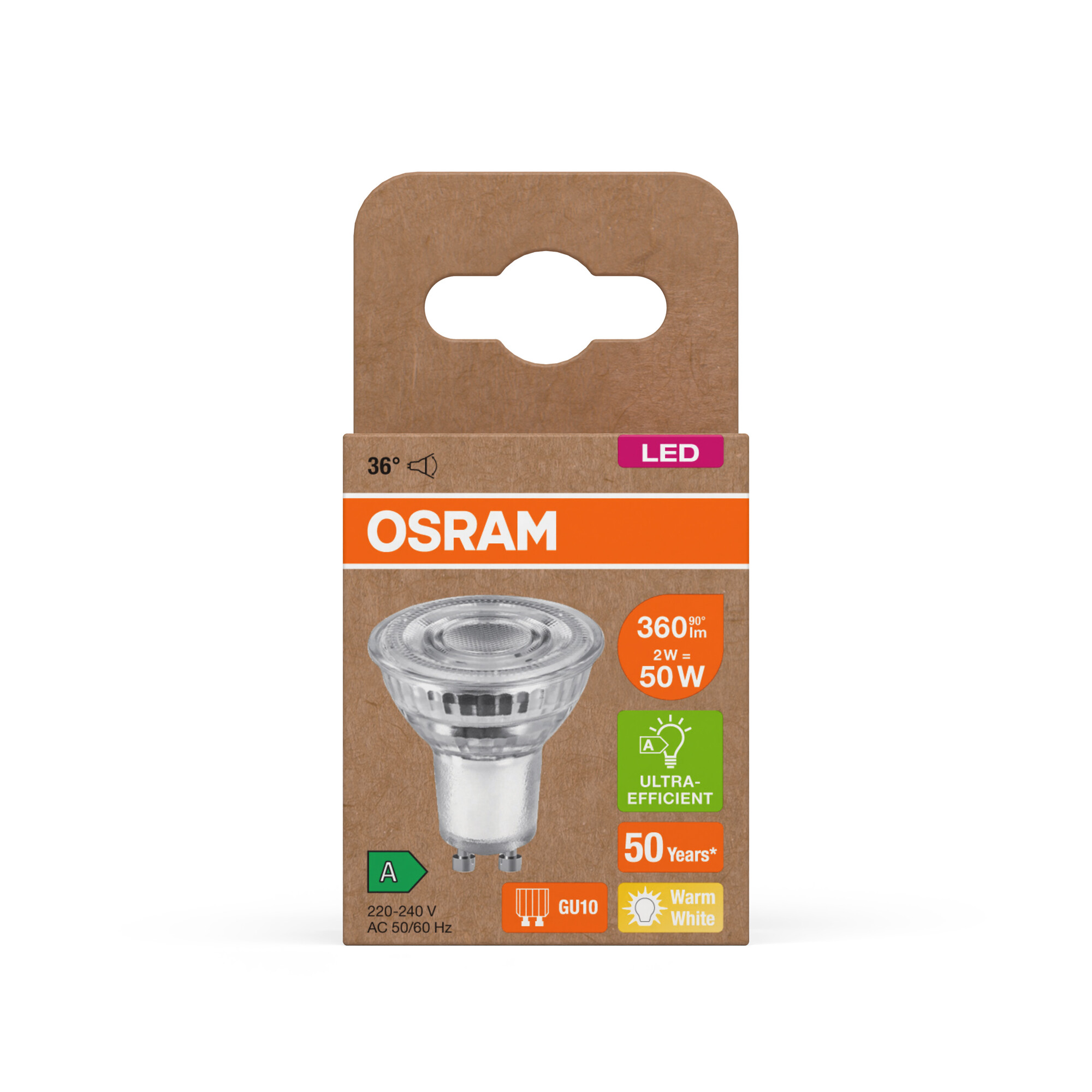 Osram Superstar+ Reflektorlampe, 2W, 360 lm Osram Superstar+ Reflektorlampe, 2W, 360 lm