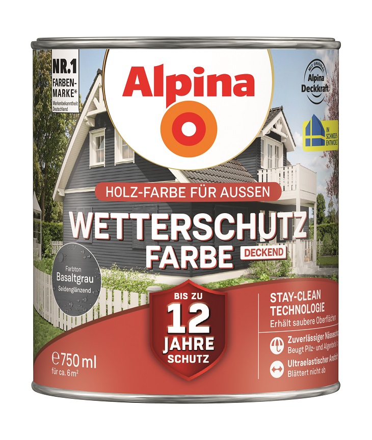 4001244702428_1 Alpina Wetterschutz-Farbe Basaltgrau, 750ml