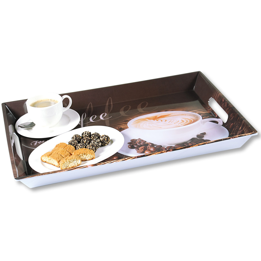 Kesper Serviertablett, Motiv: Coffee, 50 x 35 x 4,5 cm Kesper Serviertablett, Motiv: Coffee, 50 x 35 x 4,5 cm