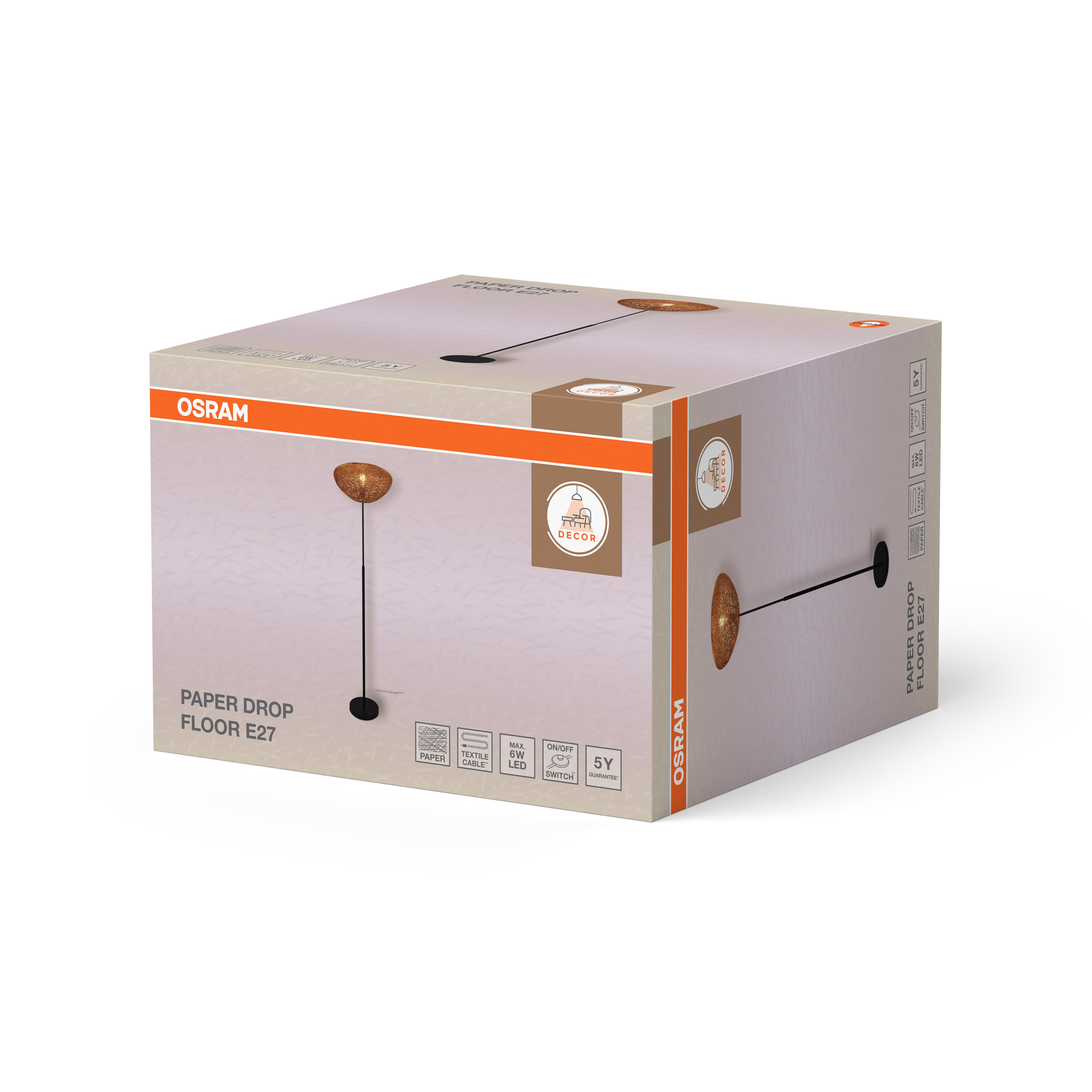 Osram Decor Stehleuchte, 1XE27, schwarz