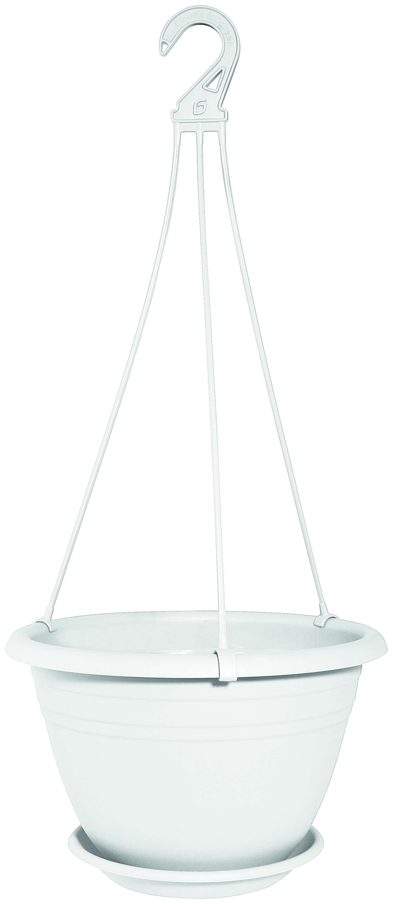 Geli Ampel GALICIA, 30 cm, mit US, weiss