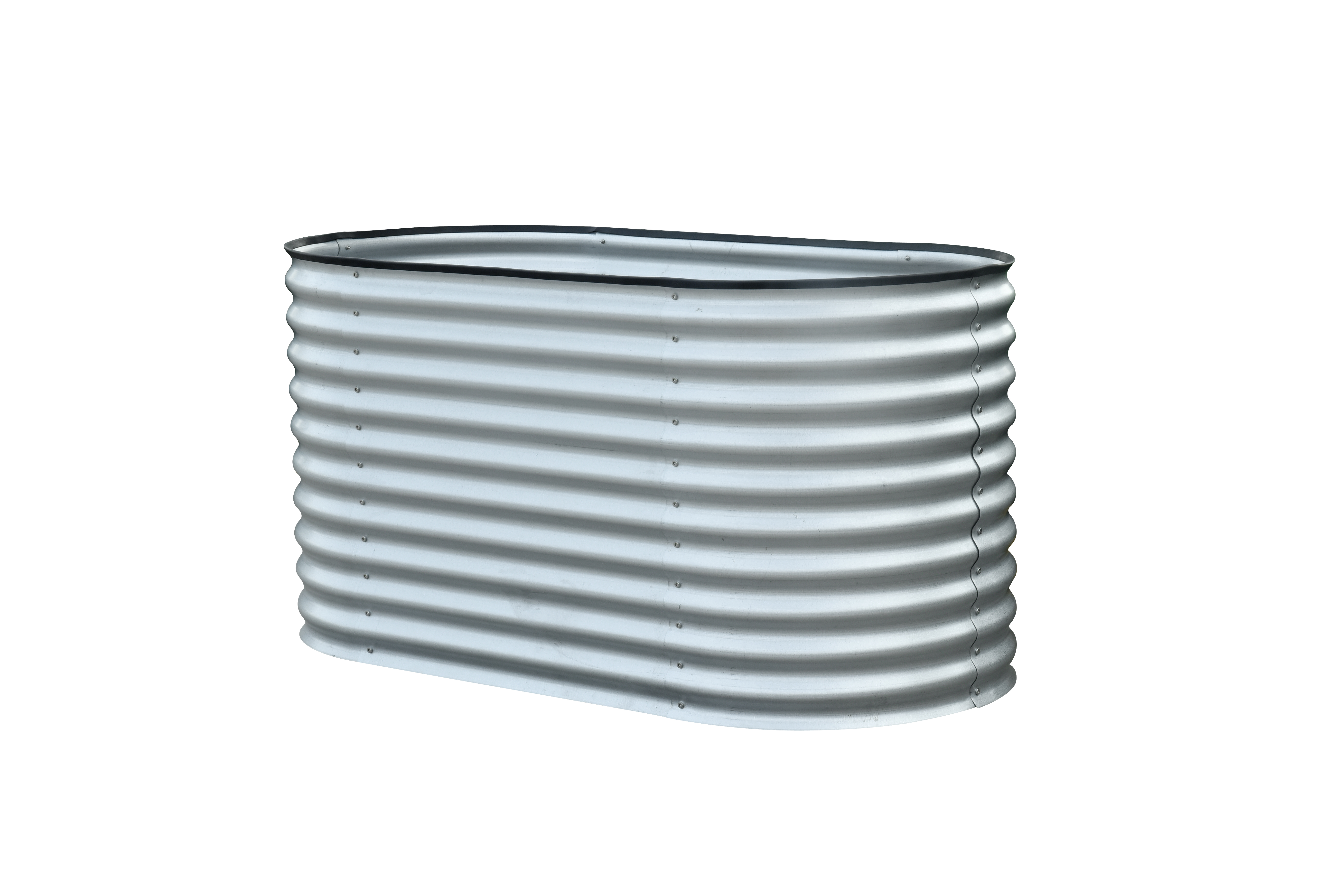 Floraworld Hochbeet Welle Gr. 1, 160 x 80 x 82 cm, Stahl silber