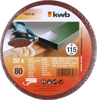 Kwb Schleifscheiben 115 mm, K80