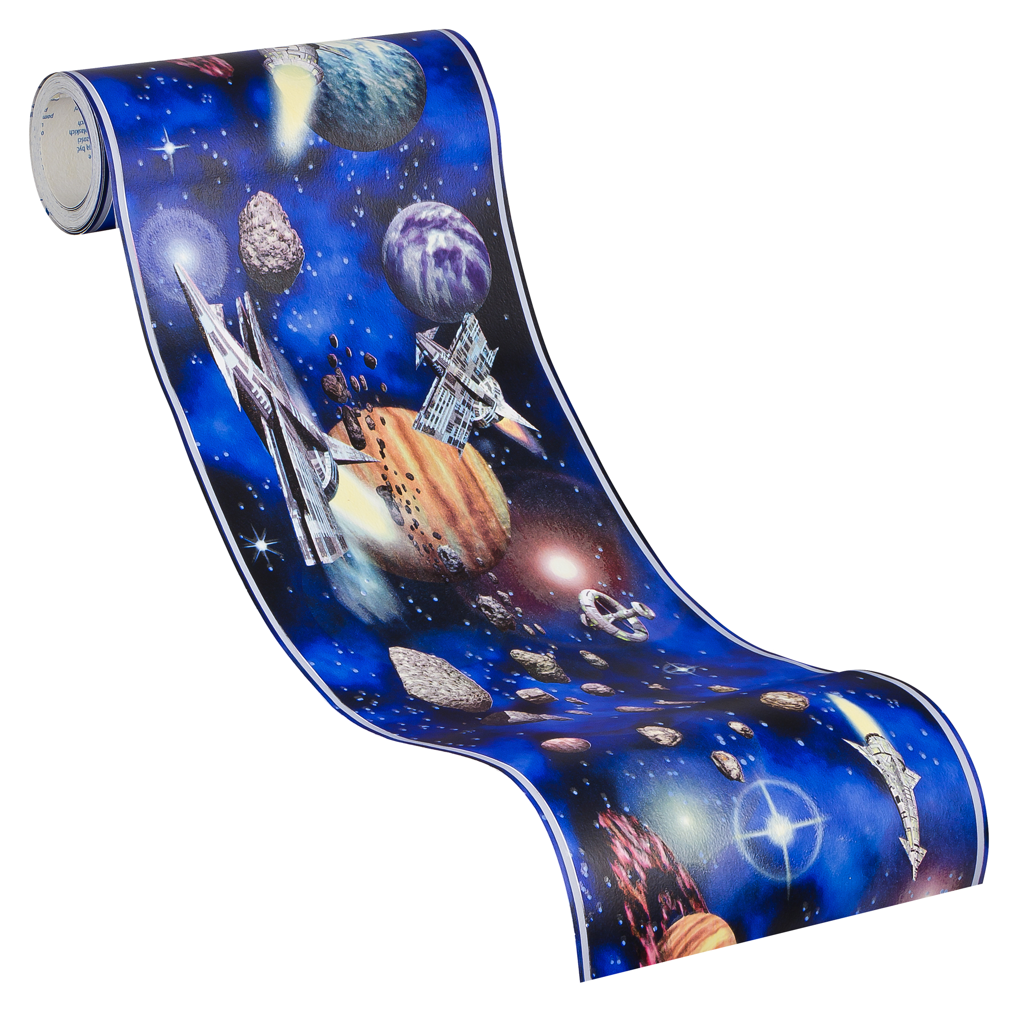 A.S. Création selbstklebende Bordüre, weltraum blau bunt – galaxie mit planeten & raumschiffen A.S. Création selbstklebende Bordüre, weltraum blau bunt – galaxie mit planeten & raumschiffen