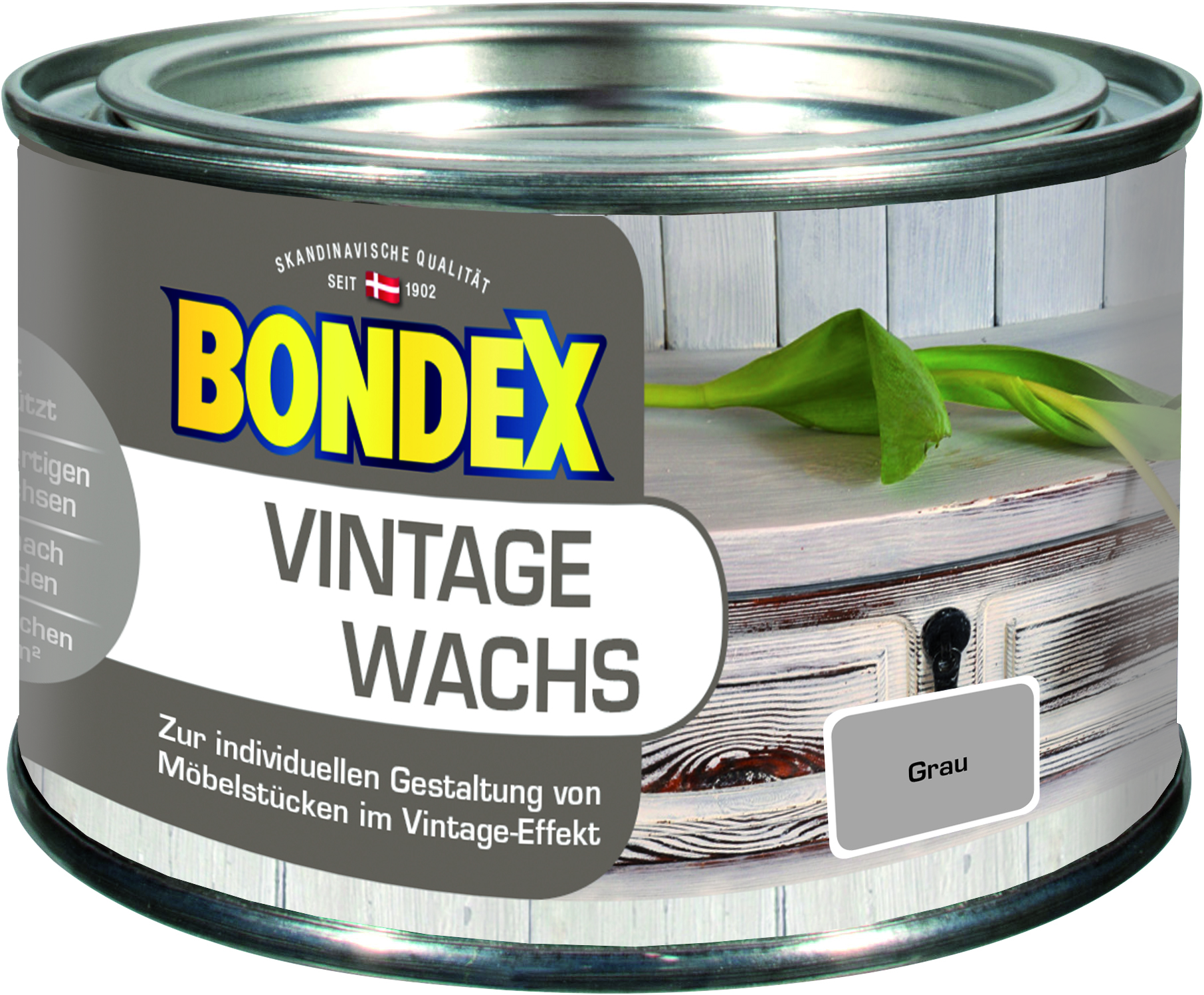 8716242841500laLQw9pux4nlp Bondex Vintage Wachs Grau, 250ml