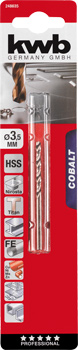248635-300 Kwb Kobalt Spiralbohrer, 3,5 mm